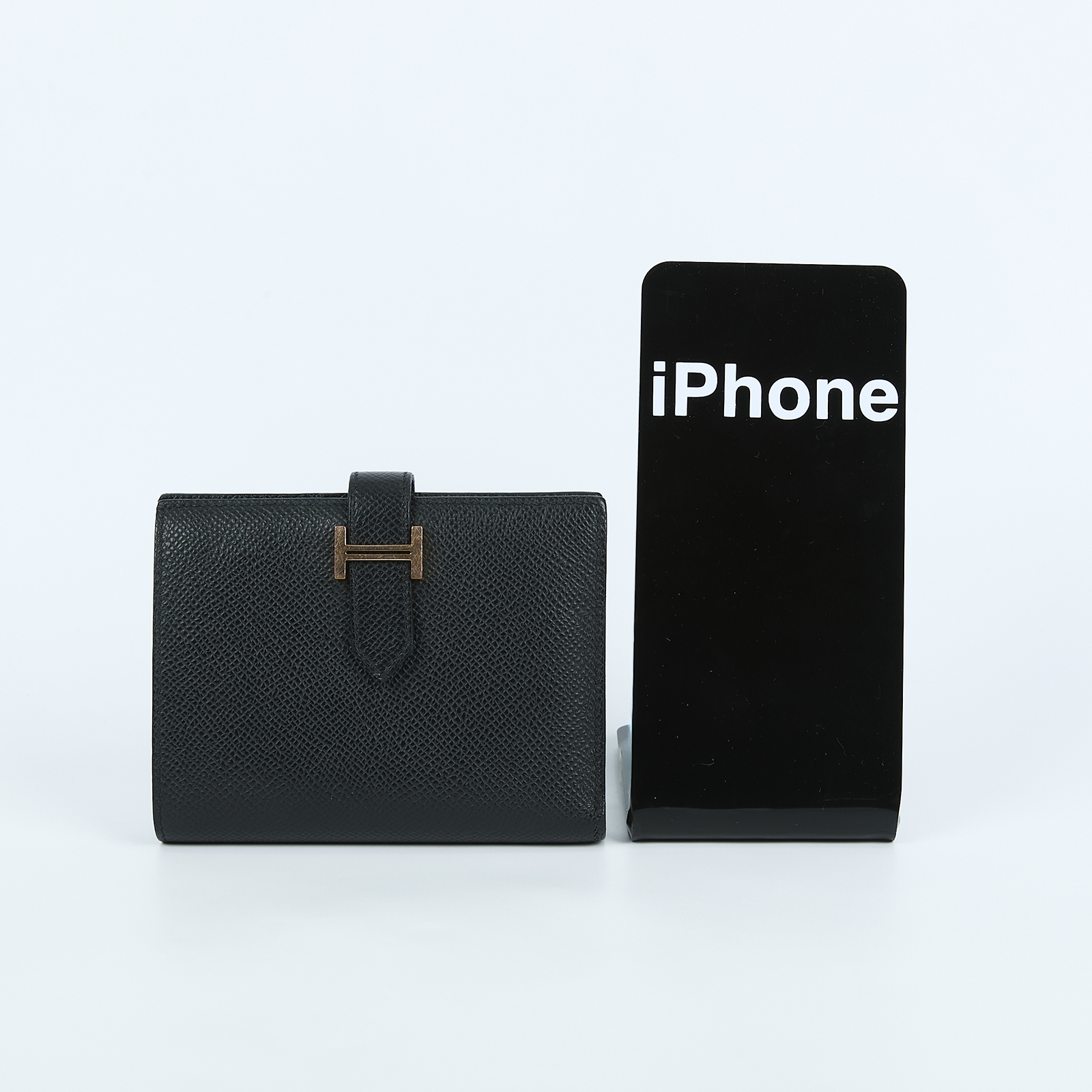 愛馬仕 Hermes Bearn 短夾 BEARN  黑玫金BEARN短夾 原廠盒子