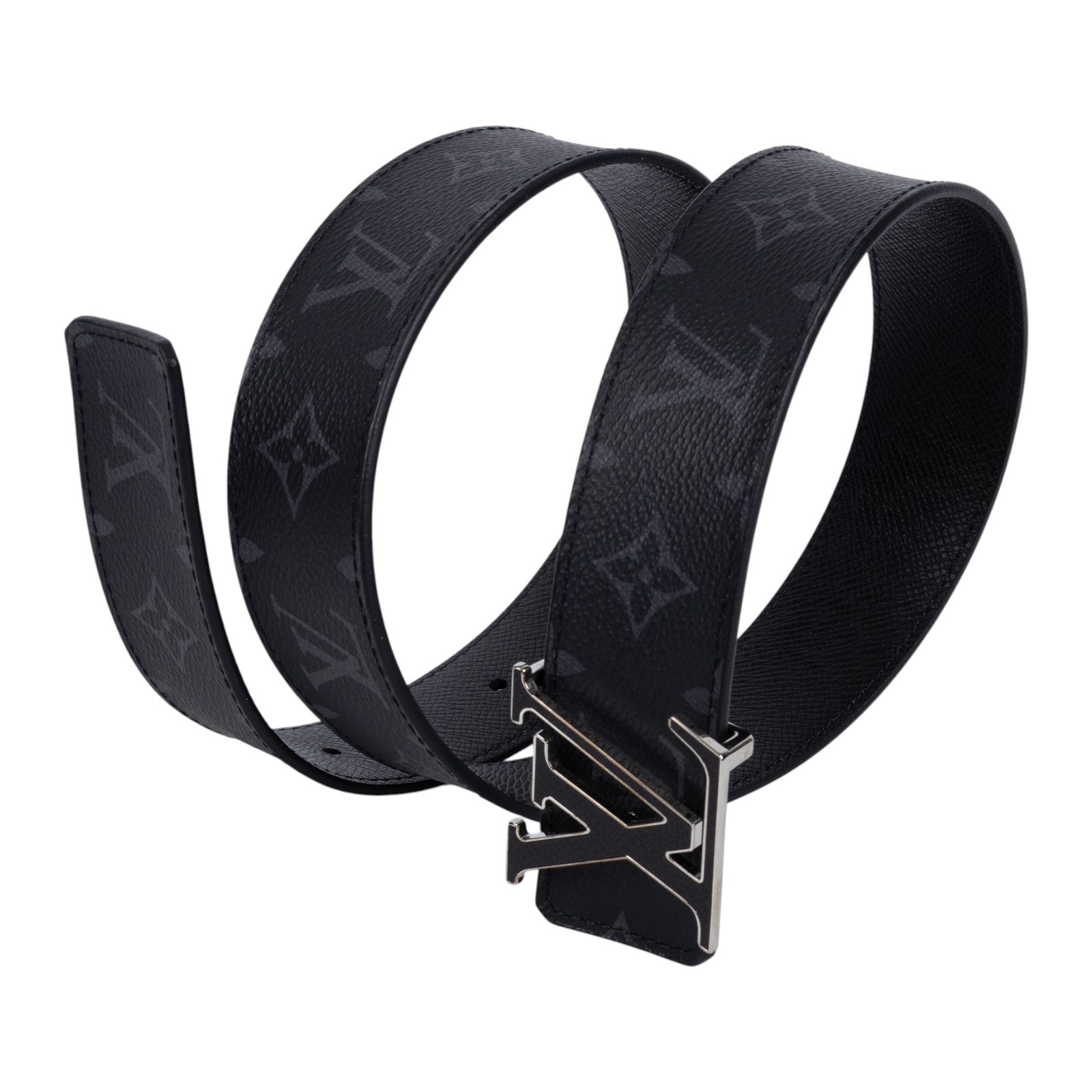 路易威登 LOUIS VUITTON LV Initiales 40毫米 雙面皮帶 M0157V 黑原花皮帶 防塵袋/原廠盒子