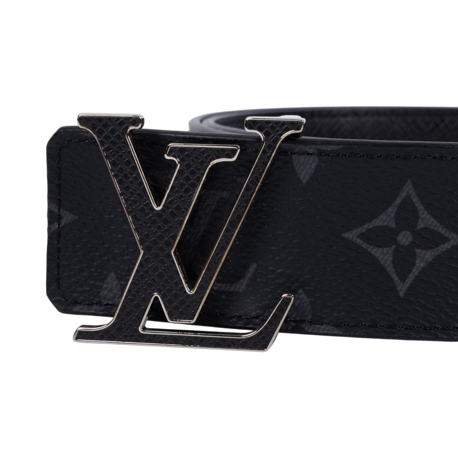 路易威登 LOUIS VUITTON LV Initiales 40毫米 雙面皮帶 M0157V 黑原花皮帶 防塵袋/原廠盒子