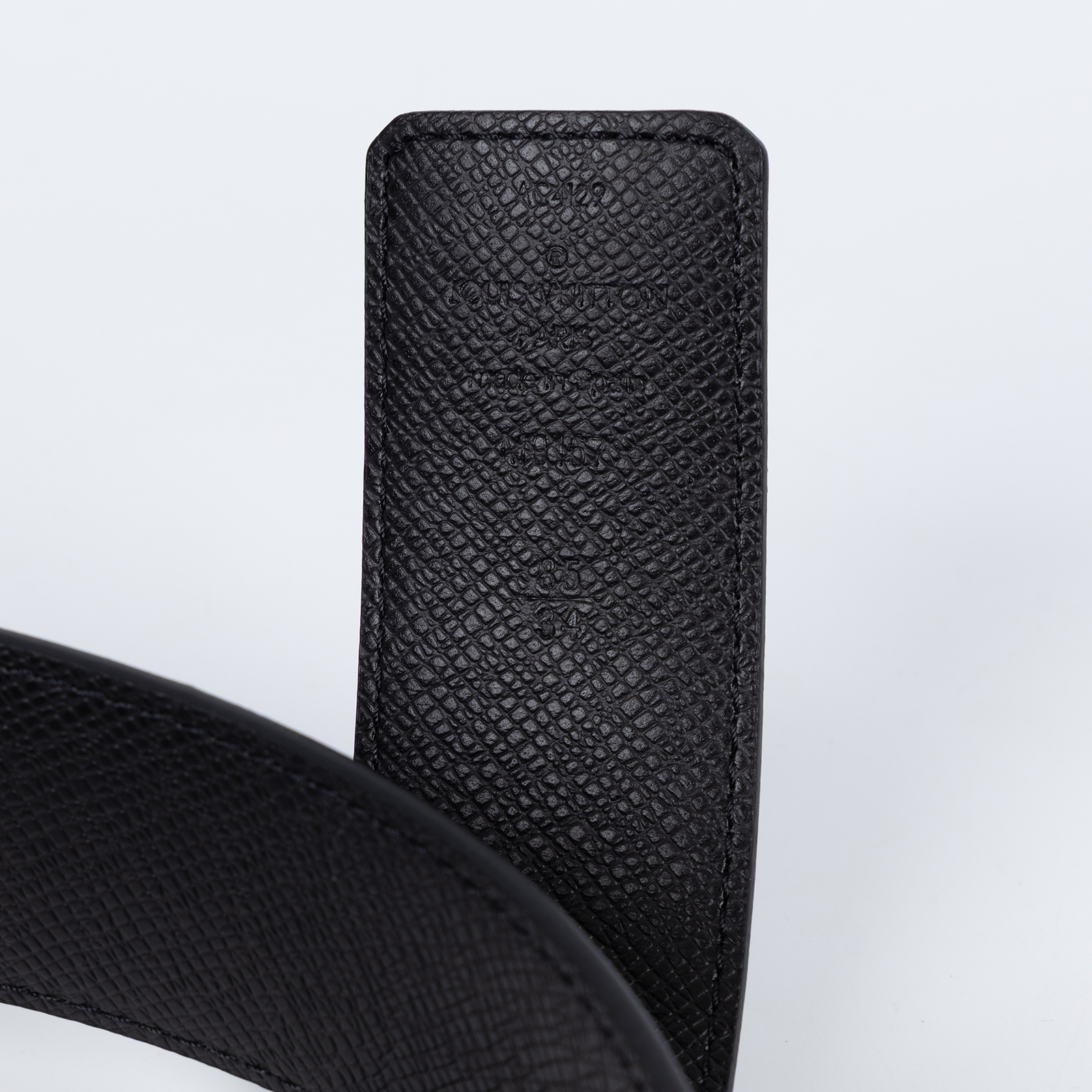 路易威登 LOUIS VUITTON LV Initiales 40毫米 雙面皮帶 M0157V 黑原花皮帶 防塵袋/原廠盒子