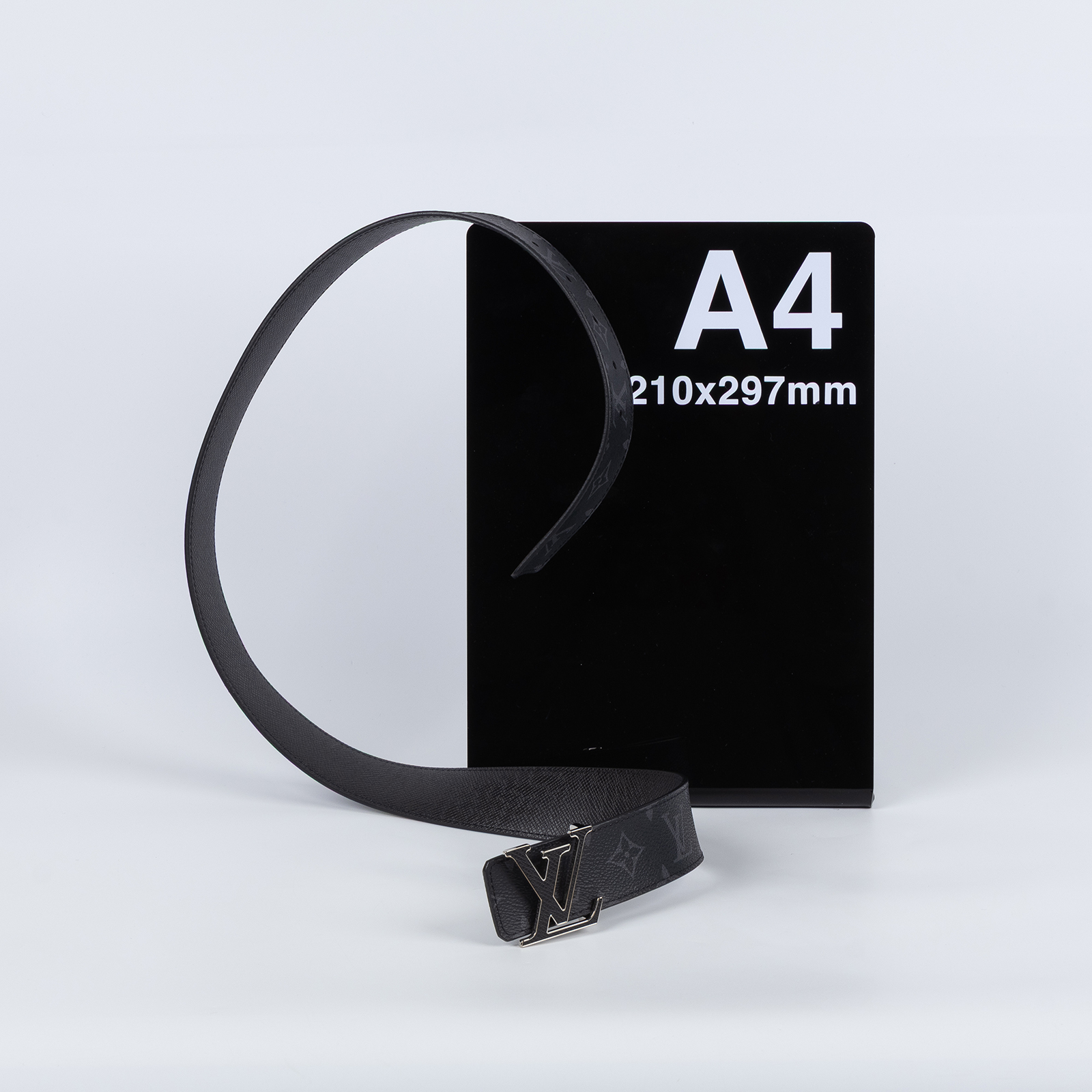 路易威登 LOUIS VUITTON LV Initiales 40毫米 雙面皮帶 M0157V 黑原花皮帶 防塵袋/原廠盒子