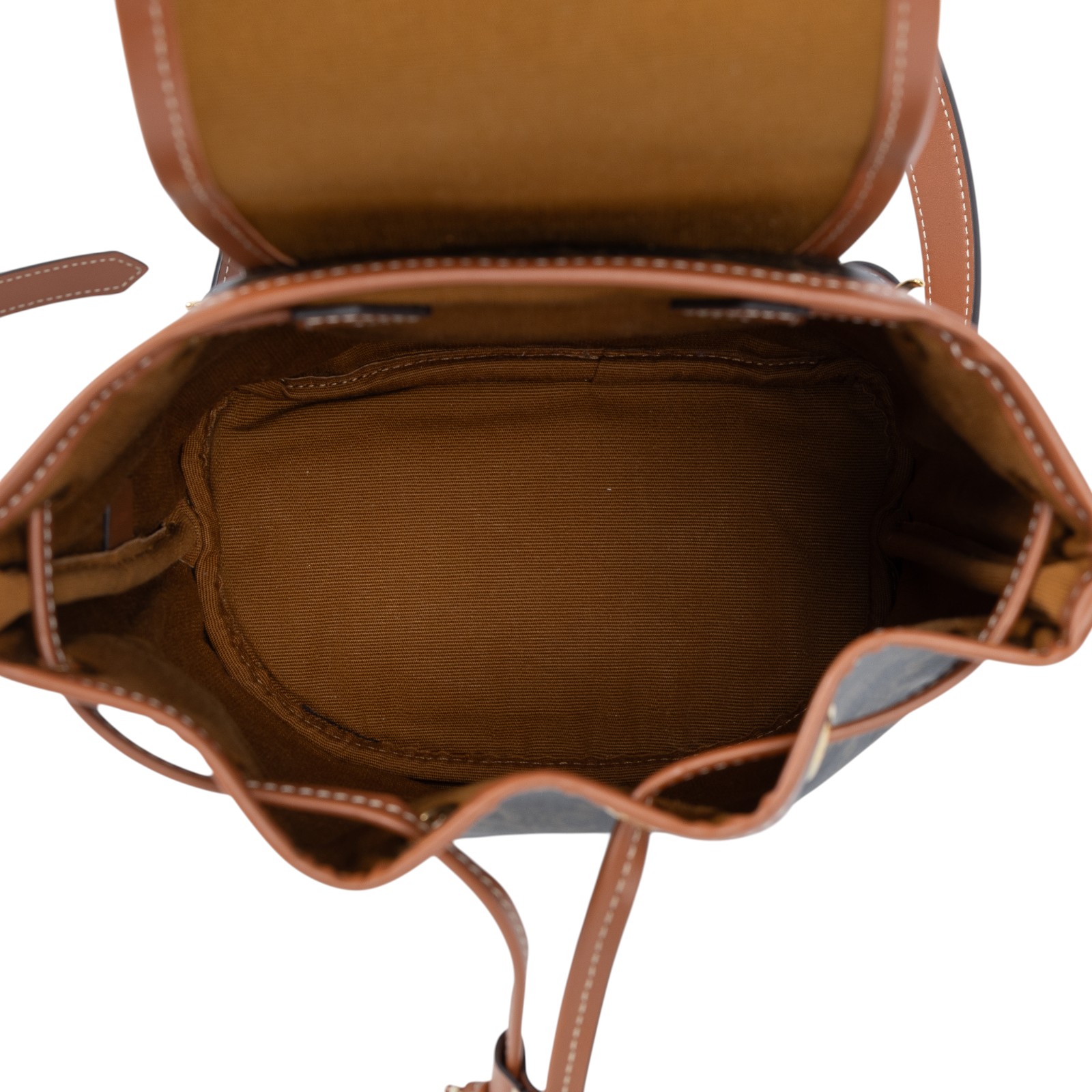 思琳 CELINE Triomphe帆布 小牛皮 迷你 Folco 後背包 197662CAS 原花TRIOMPHE FOLCO後背包 原廠盒子/防塵袋