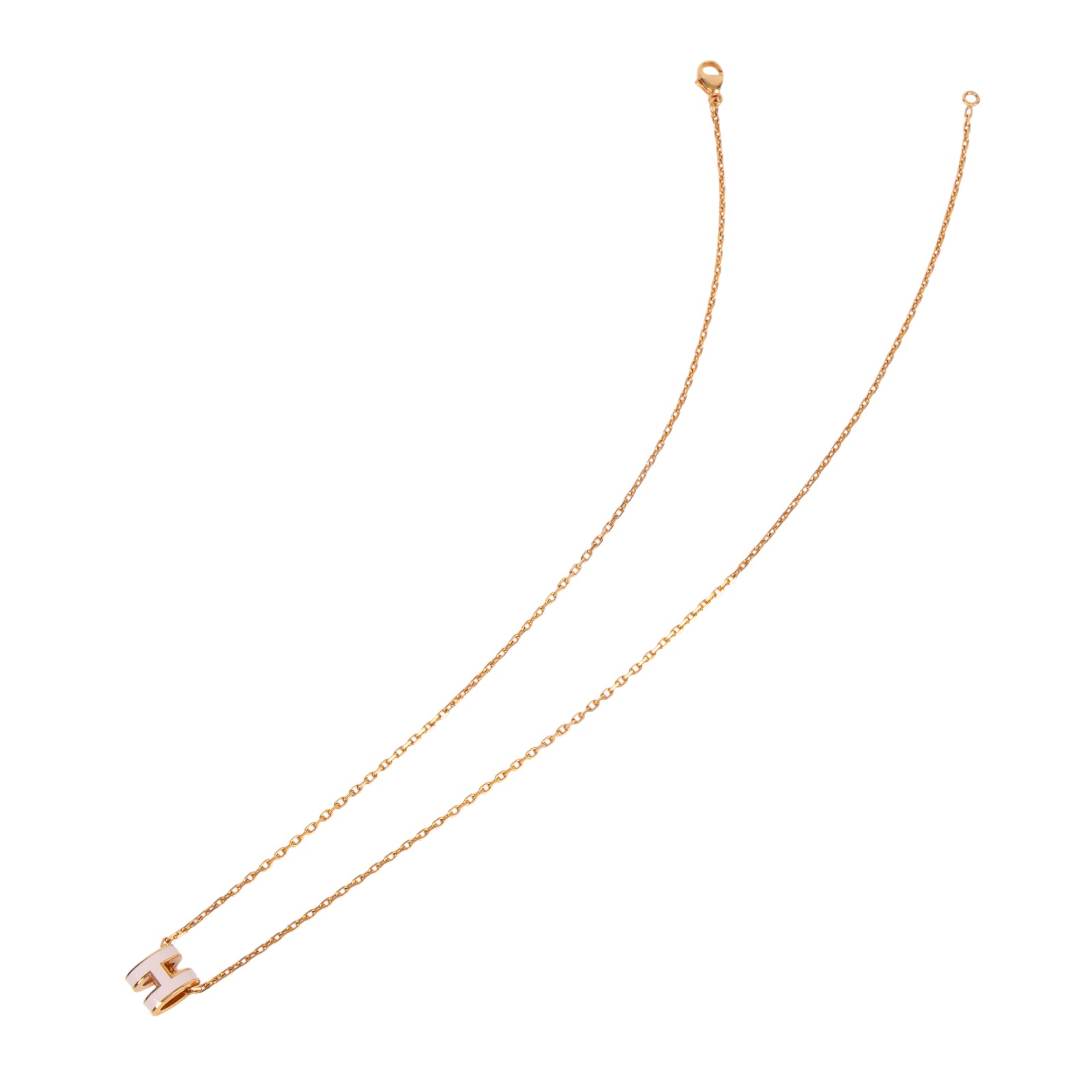 愛馬仕 Hermes Mini Pop H 墜飾  糖衣粉 H147992FO85 ST 02 34 粉玫瑰金MINI POP H項鍊 原廠盒子/防塵袋