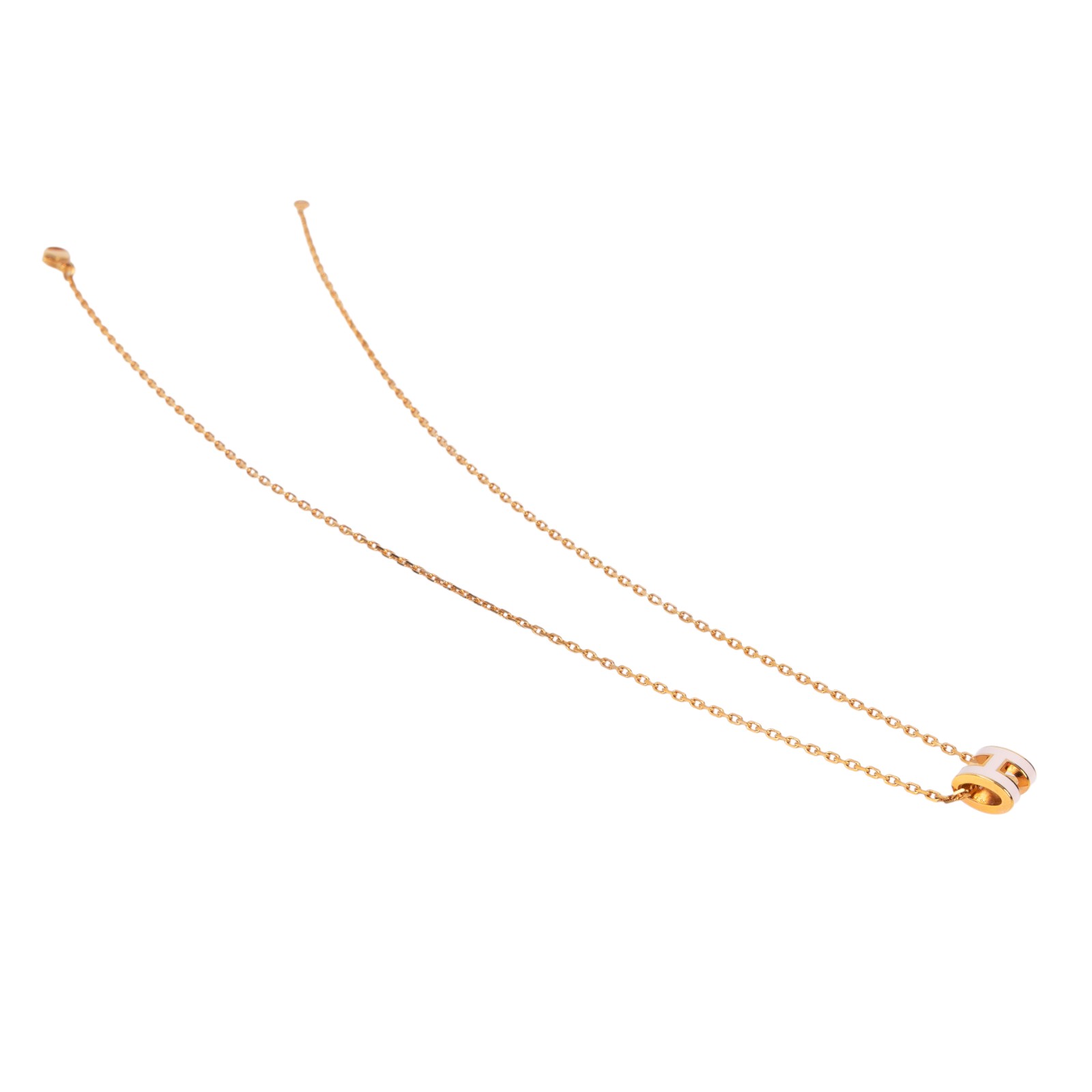 愛馬仕 Hermes Mini Pop H 墜飾  糖衣粉 H147992FO85 ST 02 34 粉玫瑰金MINI POP H項鍊 原廠盒子/防塵袋