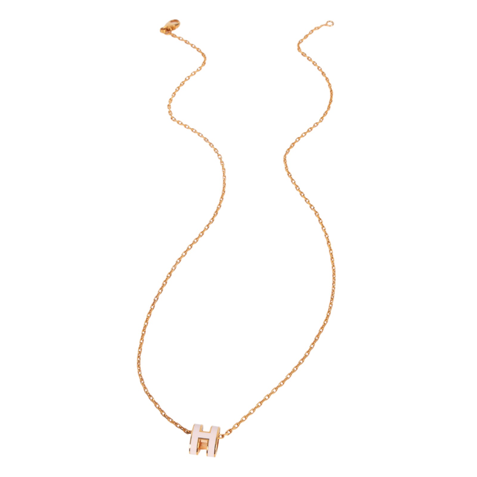 愛馬仕 Hermes Mini Pop H 墜飾  糖衣粉 H147992FO85 ST 02 34 粉玫瑰金MINI POP H項鍊 原廠盒子/防塵袋