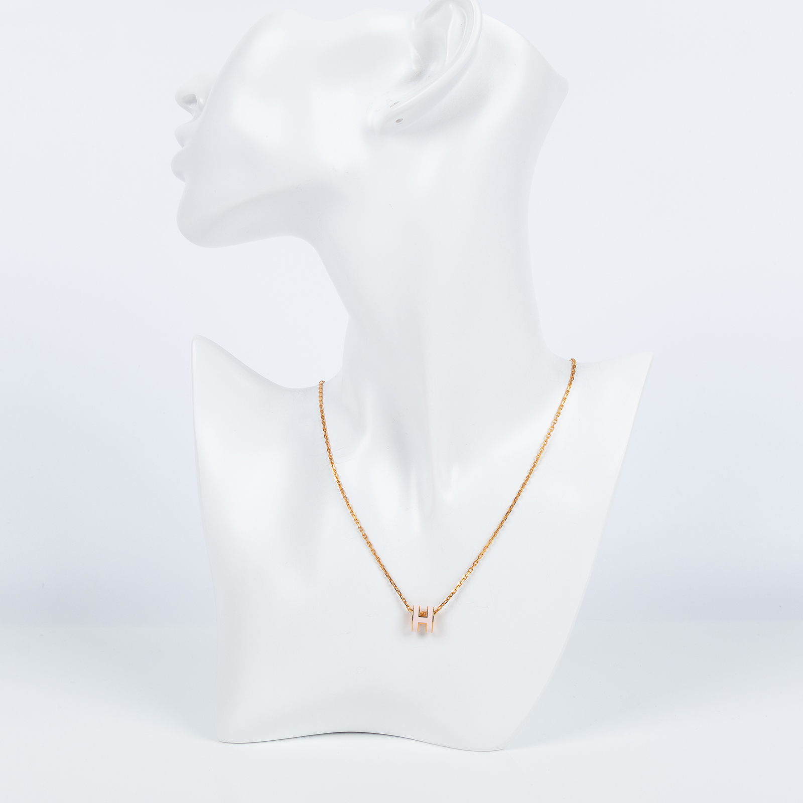 愛馬仕 Hermes Mini Pop H 墜飾  糖衣粉 H147992FO85 ST 02 34 粉玫瑰金MINI POP H項鍊 原廠盒子/防塵袋