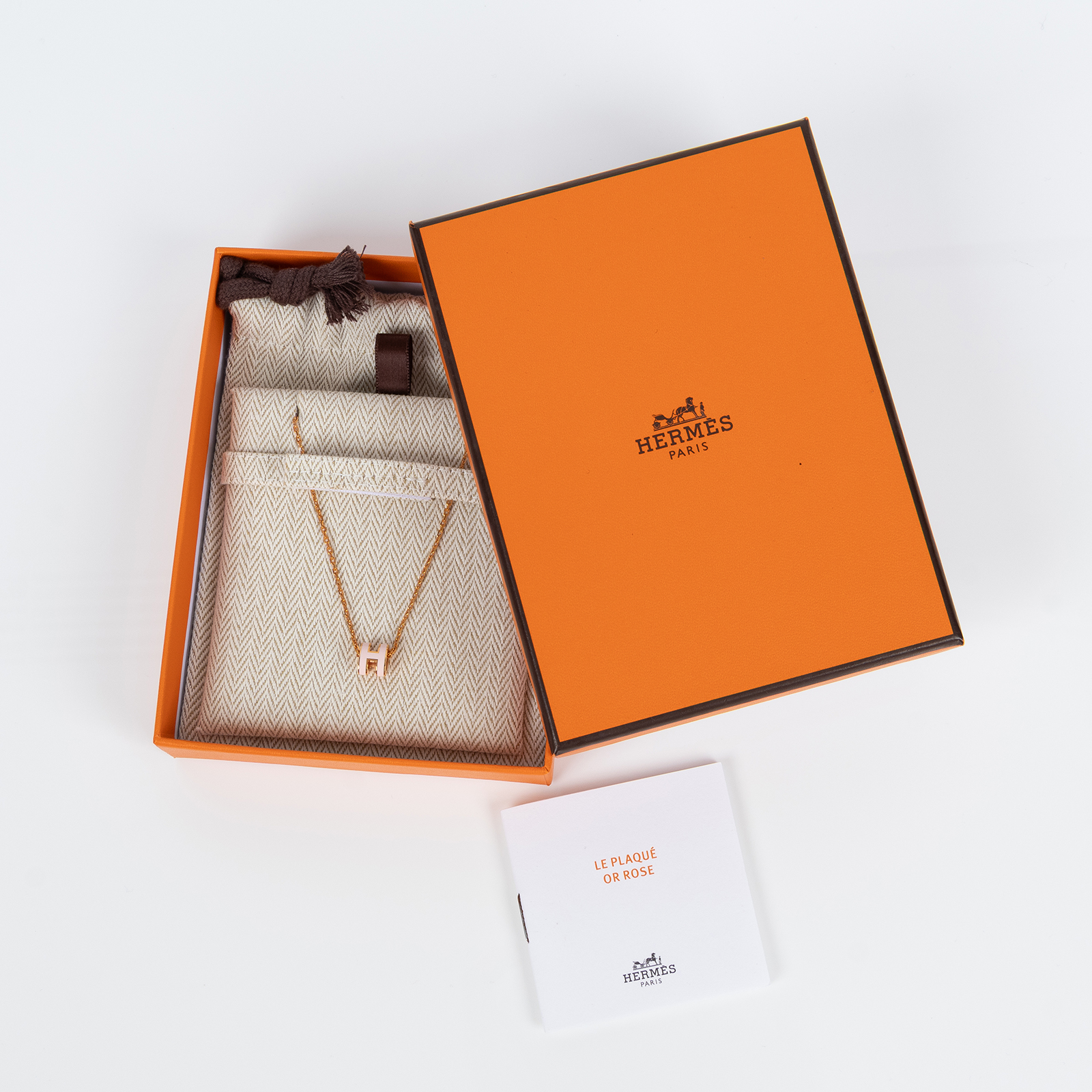 愛馬仕 Hermes Mini Pop H 墜飾  糖衣粉 H147992FO85 ST 02 34 粉玫瑰金MINI POP H項鍊 原廠盒子/防塵袋