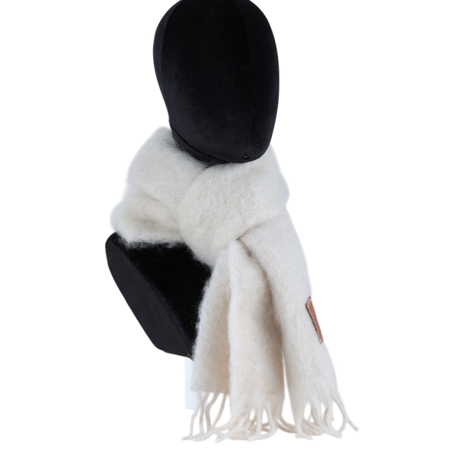 羅意威 LOEWE 披肩 圍巾 F655254X01 米白馬海毛圍巾 無附屬品