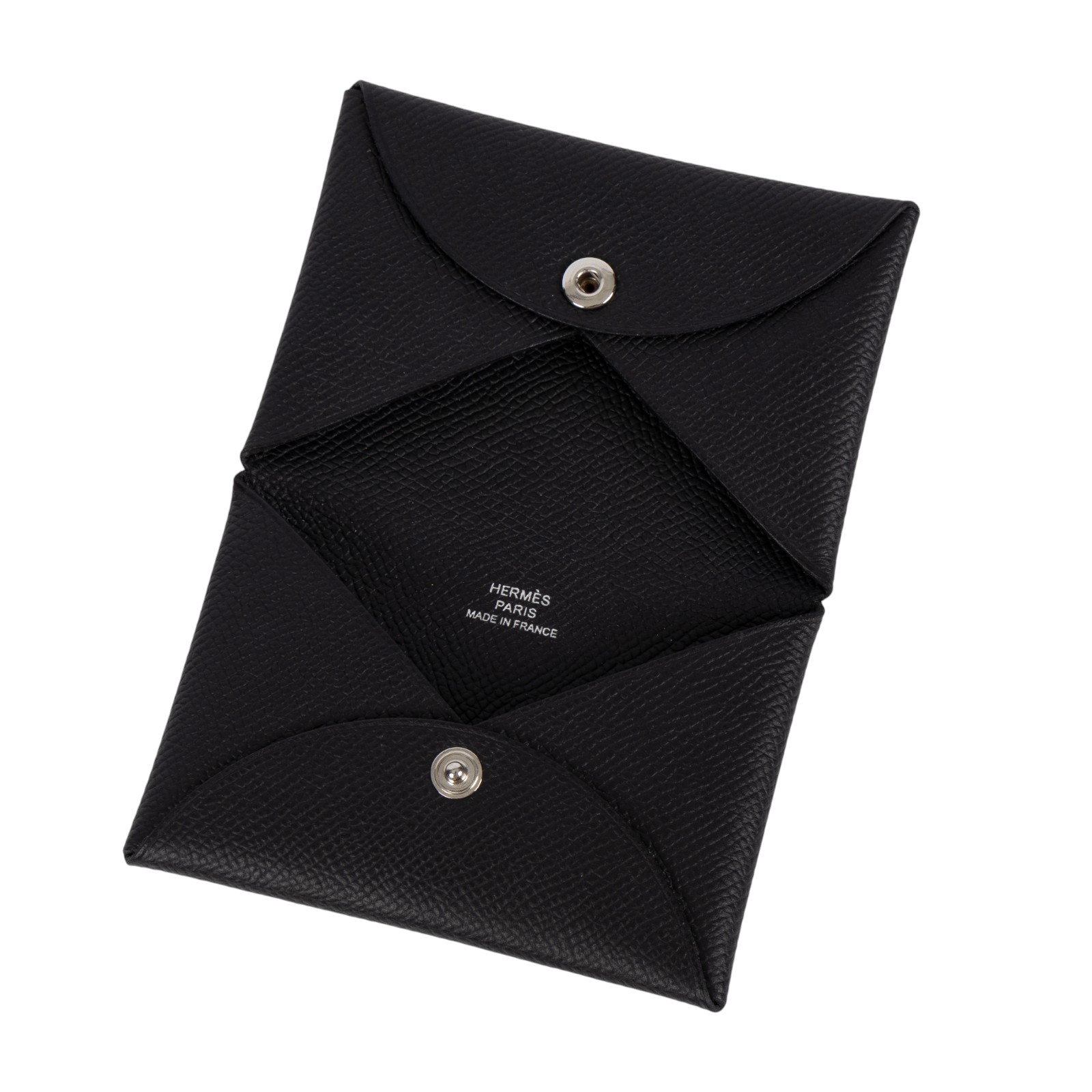 愛馬仕 Hermes Calvi 卡包 CAL BAA006ZA B刻黑CALVI 原廠盒子