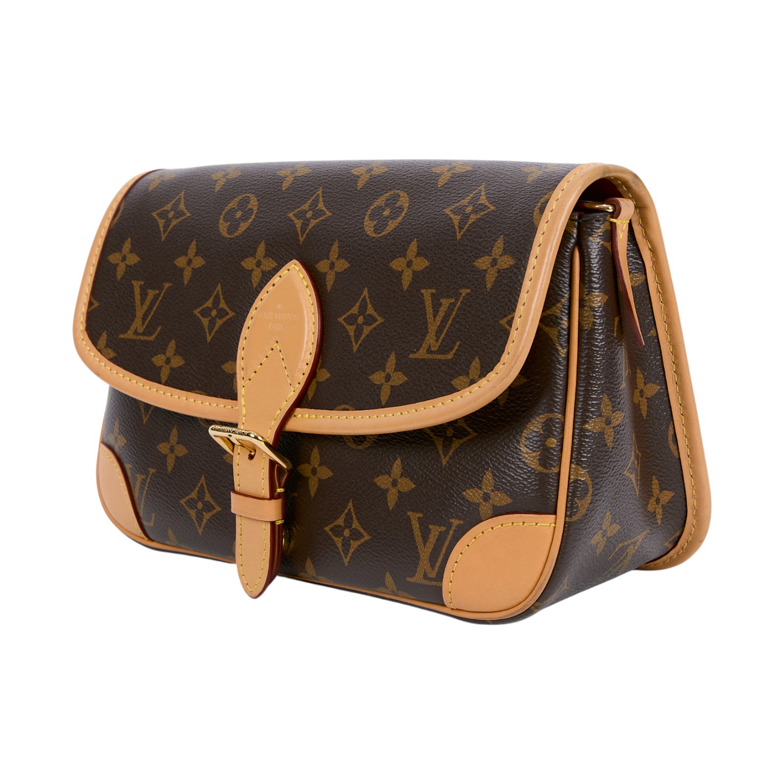 路易威登 LOUIS VUITTON Diane 腋下包法棍 單肩背包 經典帆布 M46049 晶片款 原花DIANE 肩背包 原廠盒子/防塵袋/背帶2