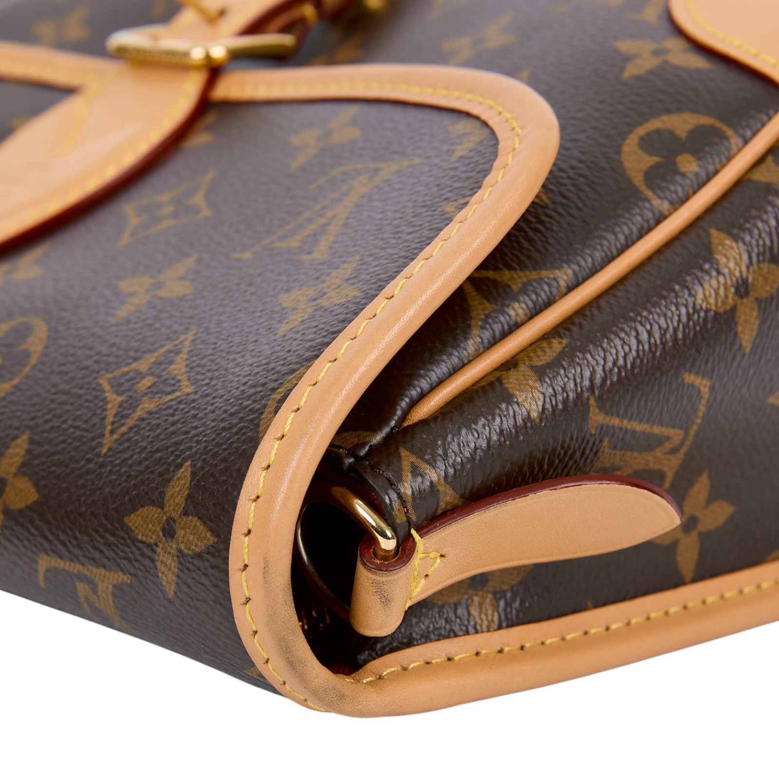 路易威登 LOUIS VUITTON Diane 腋下包法棍 單肩背包 經典帆布 M46049 晶片款 原花DIANE 肩背包 原廠盒子/防塵袋/背帶2