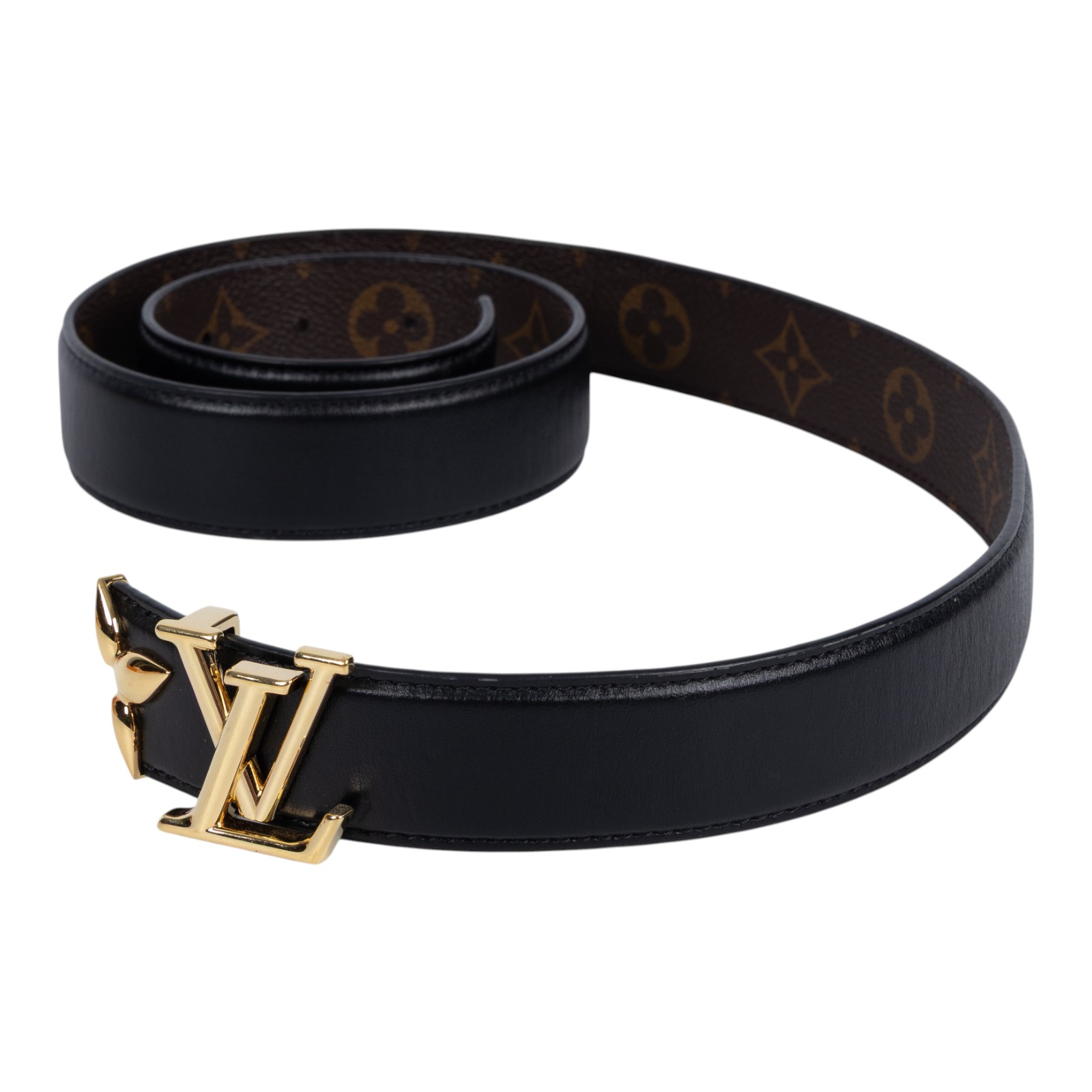 路易威登 LOUIS VUITTON Pretty LV 30毫米 雙面皮帶 M0699W 黑原花雙面皮帶#80 原廠盒子/防塵袋/購買證明