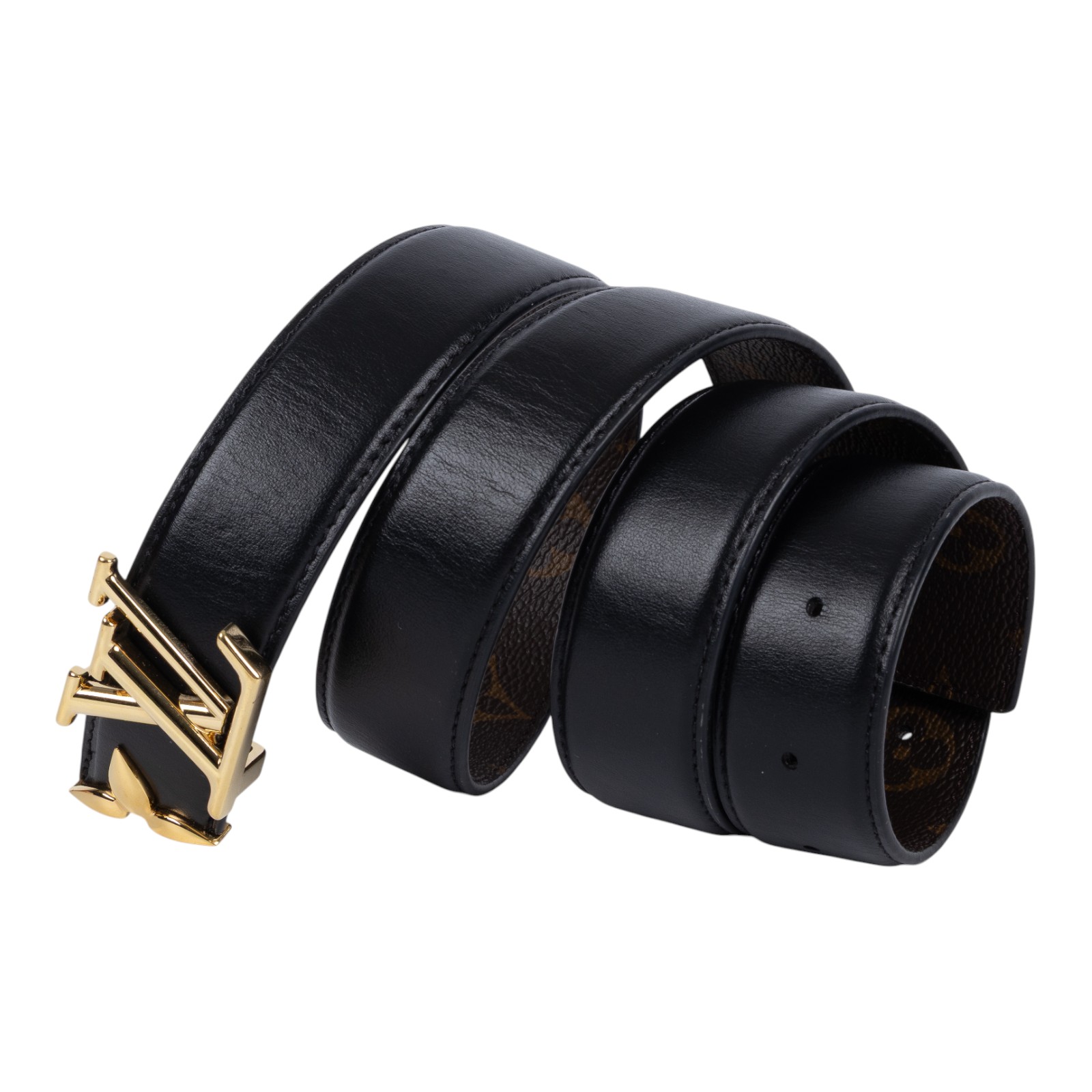 路易威登 LOUIS VUITTON Pretty LV 30毫米 雙面皮帶 M0699W 黑原花雙面皮帶#80 原廠盒子/防塵袋/購買證明