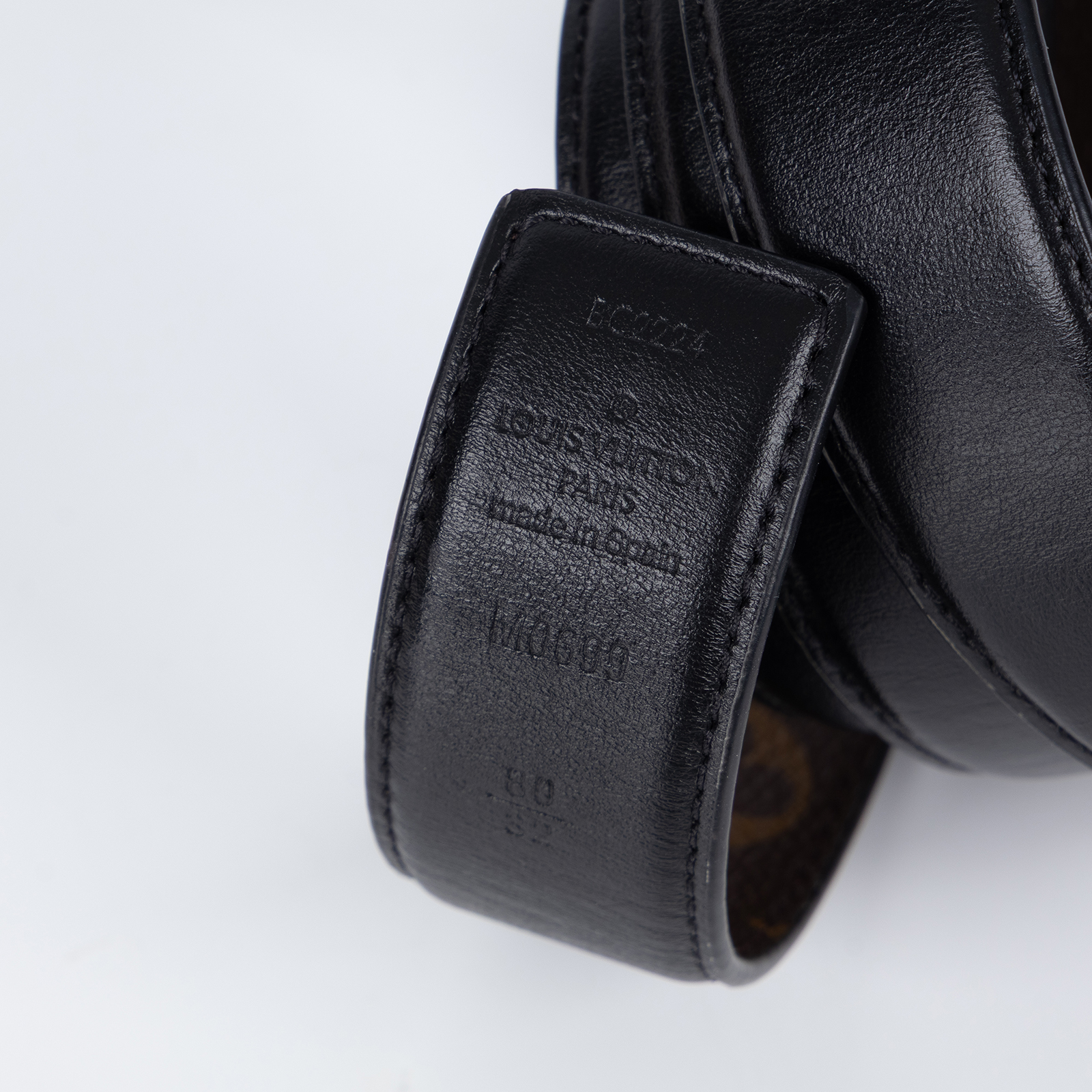 路易威登 LOUIS VUITTON Pretty LV 30毫米 雙面皮帶 M0699W 黑原花雙面皮帶#80 原廠盒子/防塵袋/購買證明