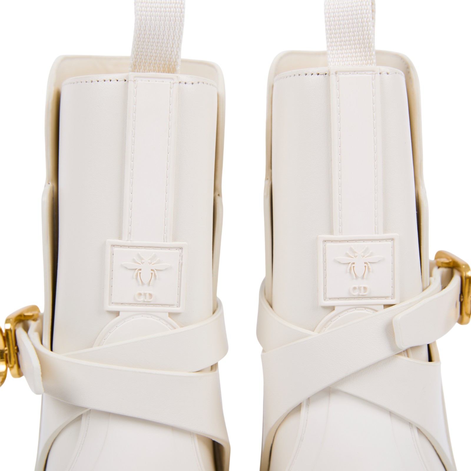 迪奧 CHRISTIAN DIOR 軍靴 中筒 KDI866CRU_36 白CD中筒靴#36 原廠盒子/防塵袋/購買證明