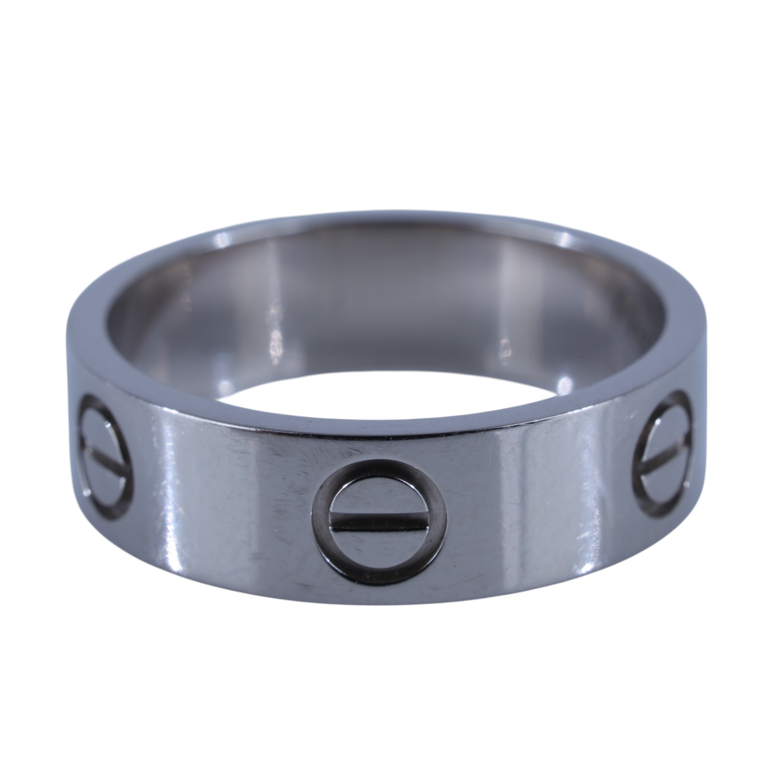 卡地亞 CARTIER Love 戒指 經典款 B4084754 WG LOVE戒指 寬版 #54 原廠盒子2/購買證明