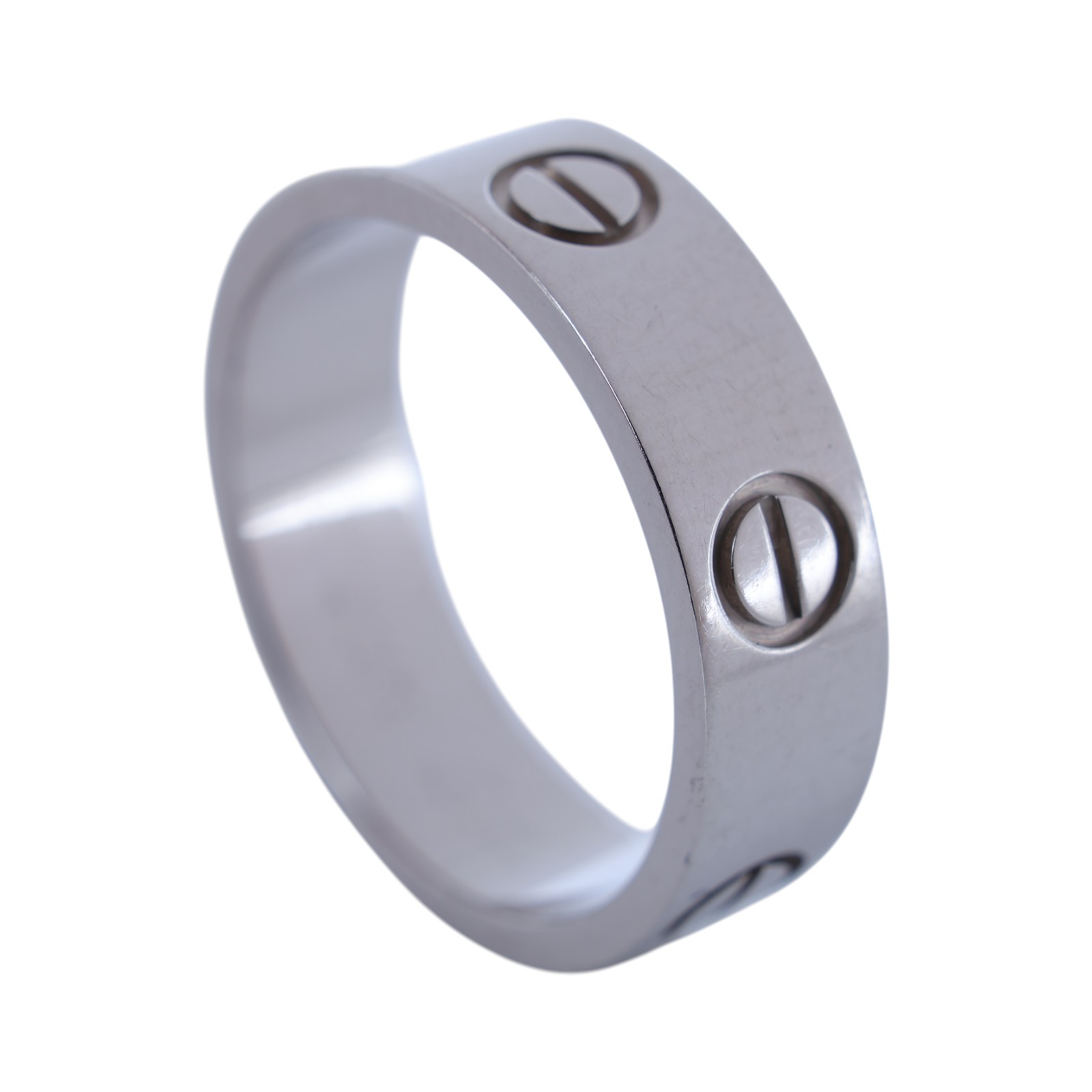 卡地亞 CARTIER Love 戒指 經典款 B4084754 WG LOVE戒指 寬版 #54 原廠盒子2/購買證明