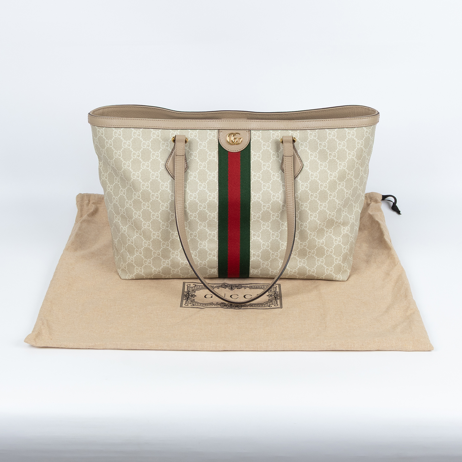 古馳 GUCCI Ophidia 手提袋 中型 631685 UULAG 奶茶OPHDIA托特包 防塵袋