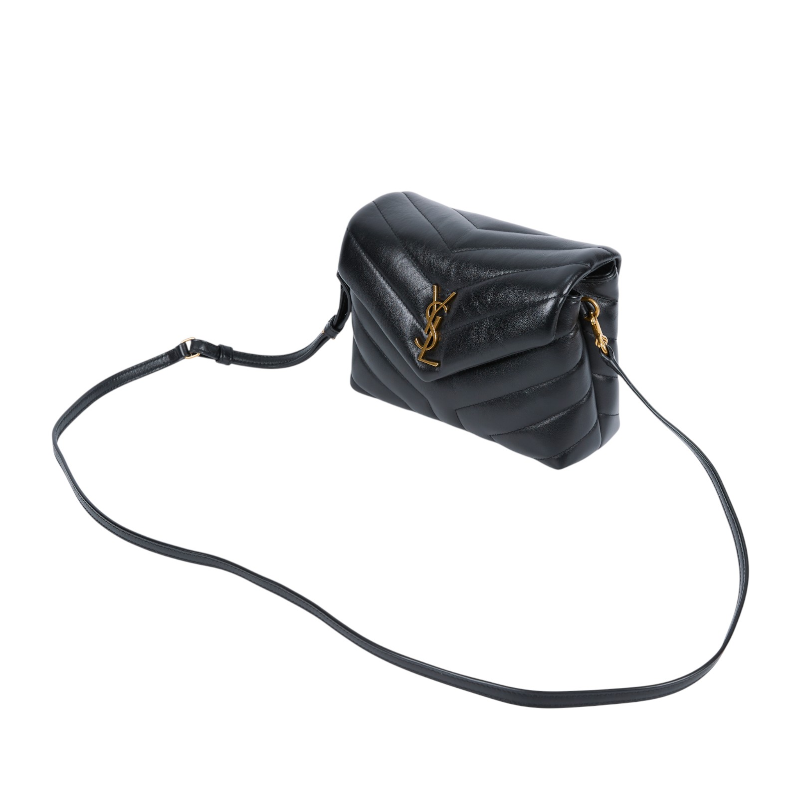 聖羅蘭 YSL SAINT LAURENT Loulou 絎縫 皮革 TOY 手袋 金色五金 467072DV707  原廠盒子/防塵袋/背帶