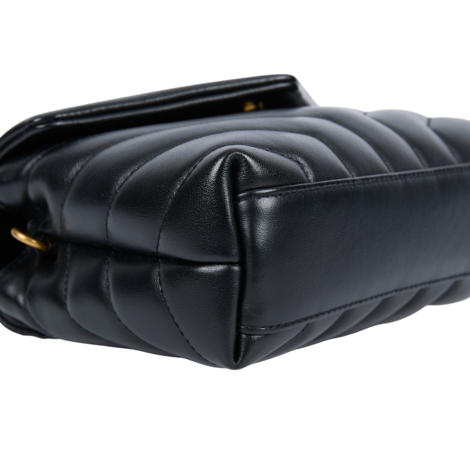 聖羅蘭 YSL SAINT LAURENT Loulou 絎縫 皮革 TOY 手袋 金色五金 467072DV707  原廠盒子/防塵袋/背帶