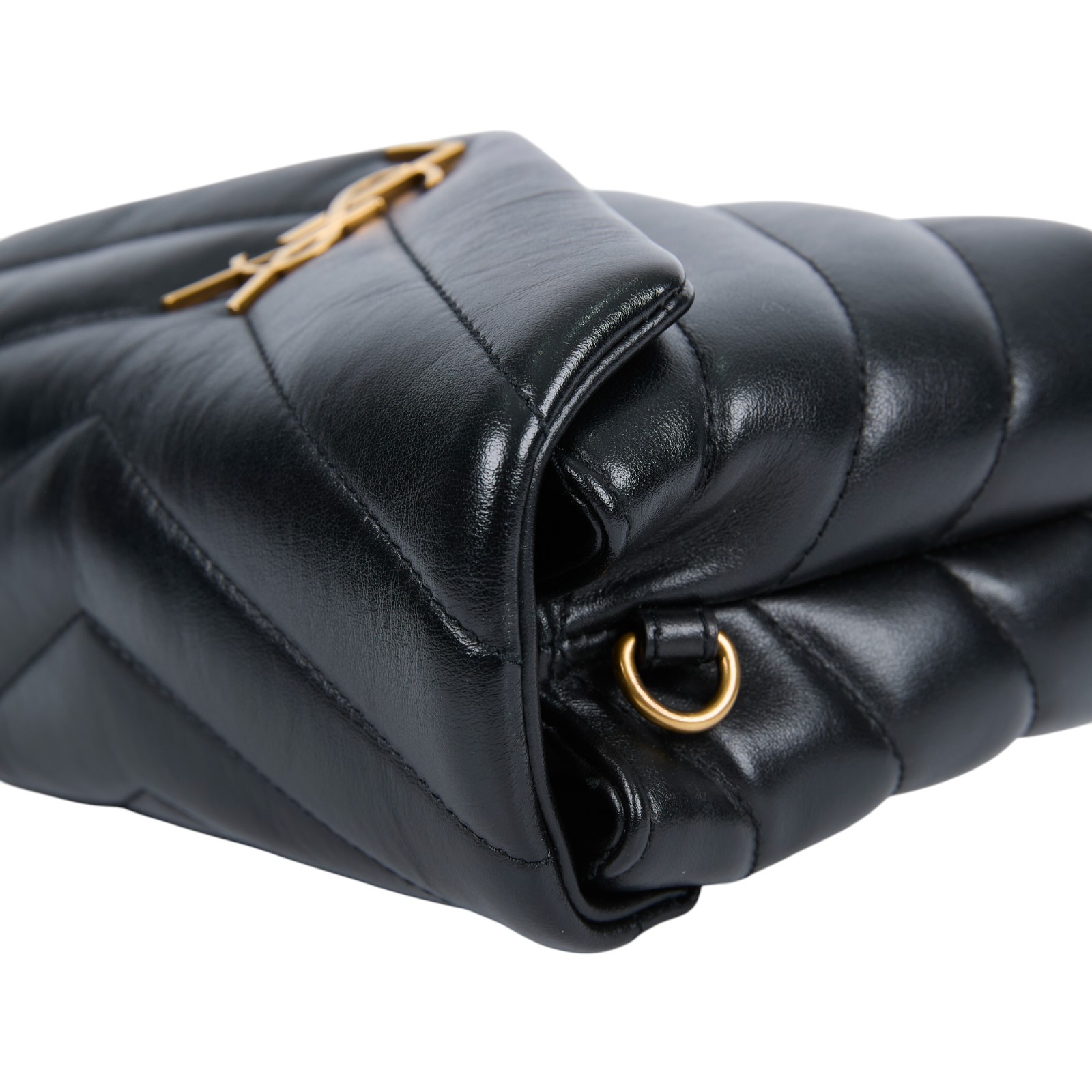 聖羅蘭 YSL SAINT LAURENT Loulou 絎縫 皮革 TOY 手袋 金色五金 467072DV707  原廠盒子/防塵袋/背帶