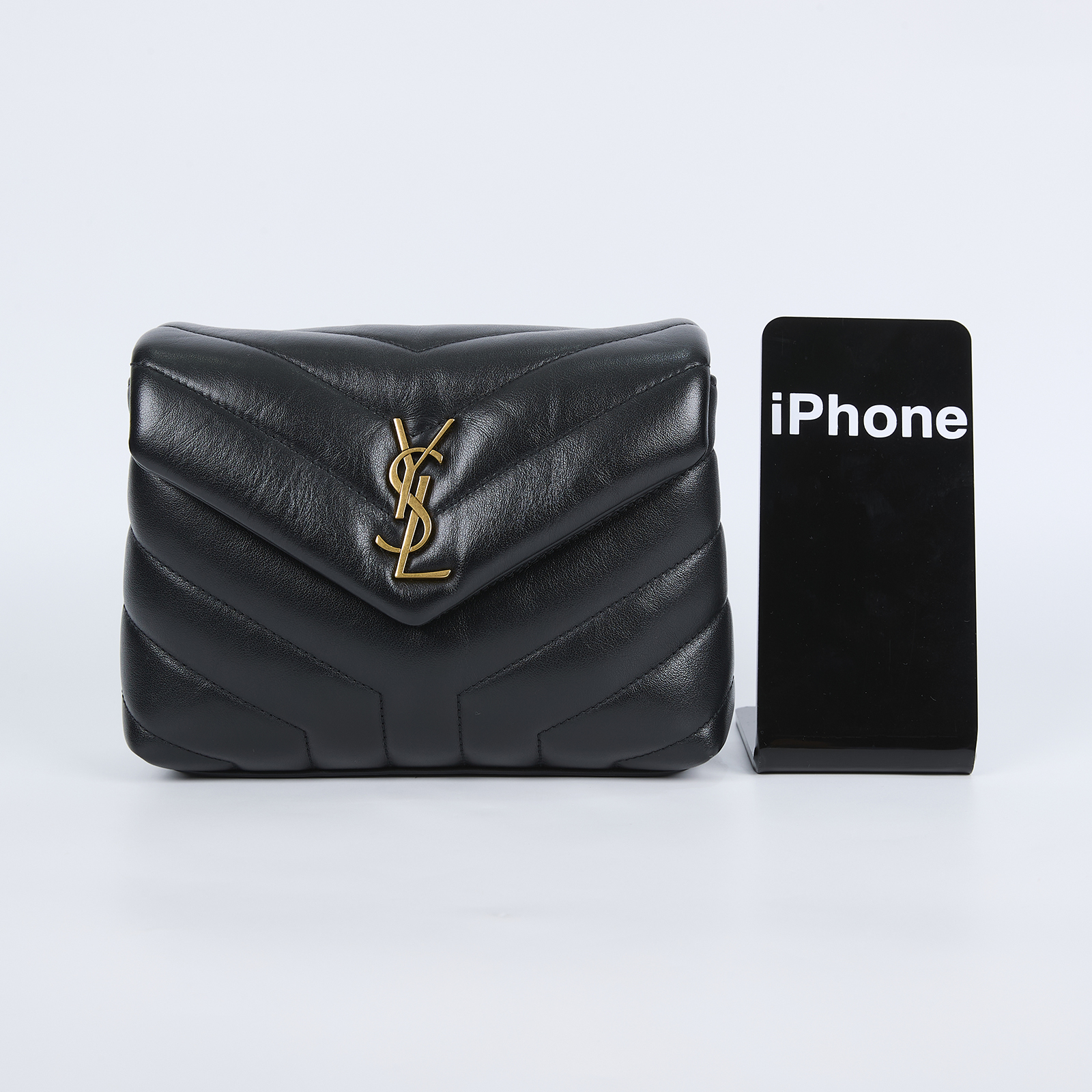 聖羅蘭 YSL SAINT LAURENT Loulou 絎縫 皮革 TOY 手袋 金色五金 467072DV707  原廠盒子/防塵袋/背帶