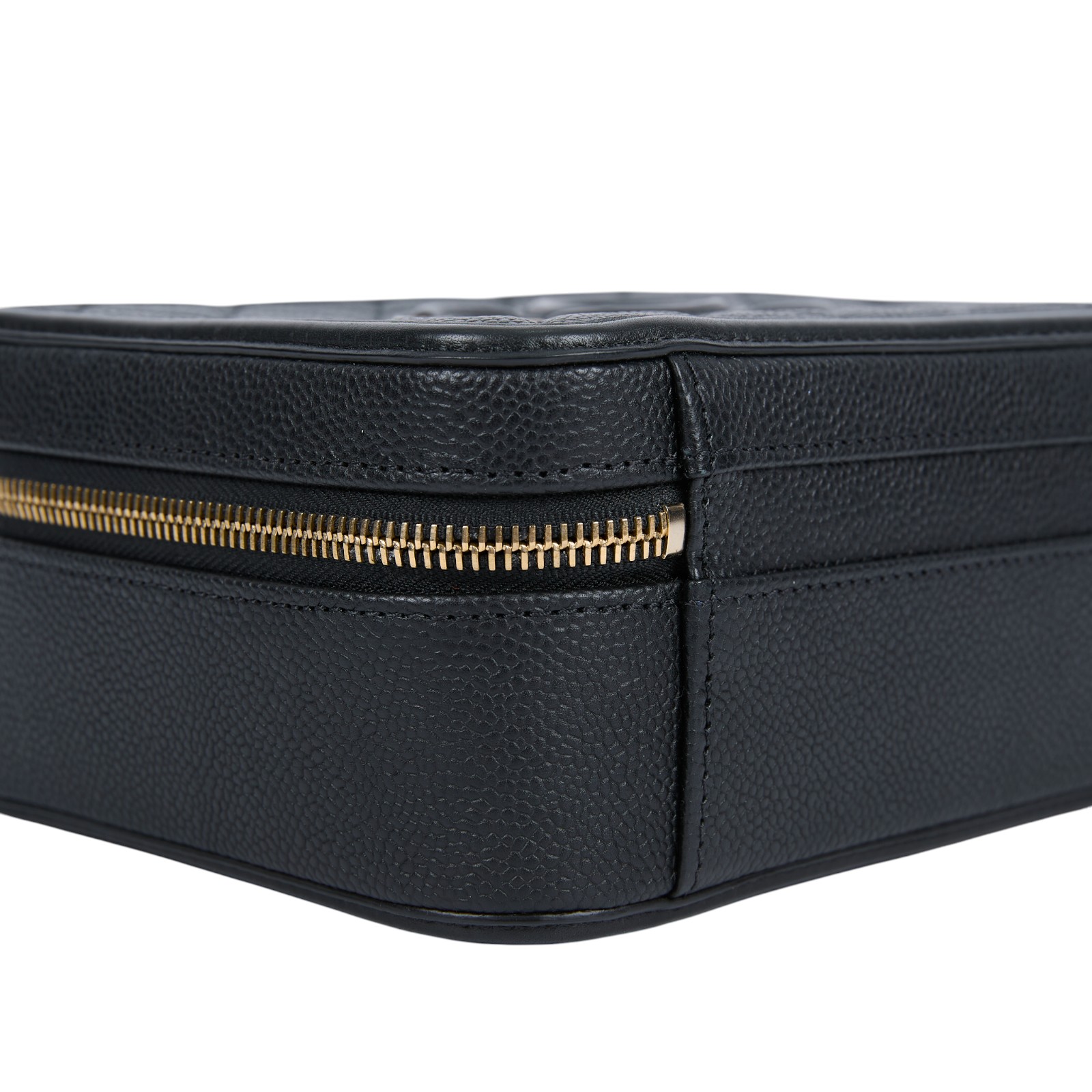 香奈兒 CHANEL Vanity Case 中型 化妝箱 A93343 Y60542 24開黑金荔枝VANITY CASE 原廠盒子/防塵袋/鎖組/購買證明/保證卡