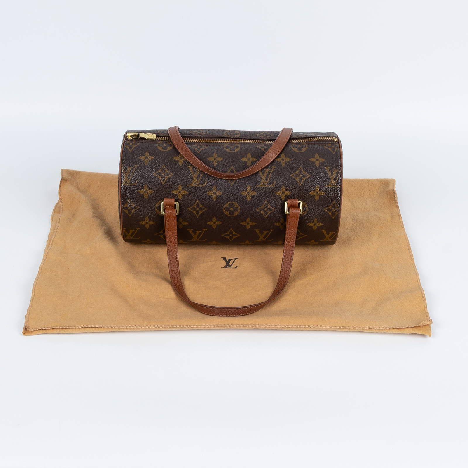 路易威登 LOUIS VUITTON Papillon 26 老花 圓筒 手提包 M51366 原花PAPILLON26 防塵袋