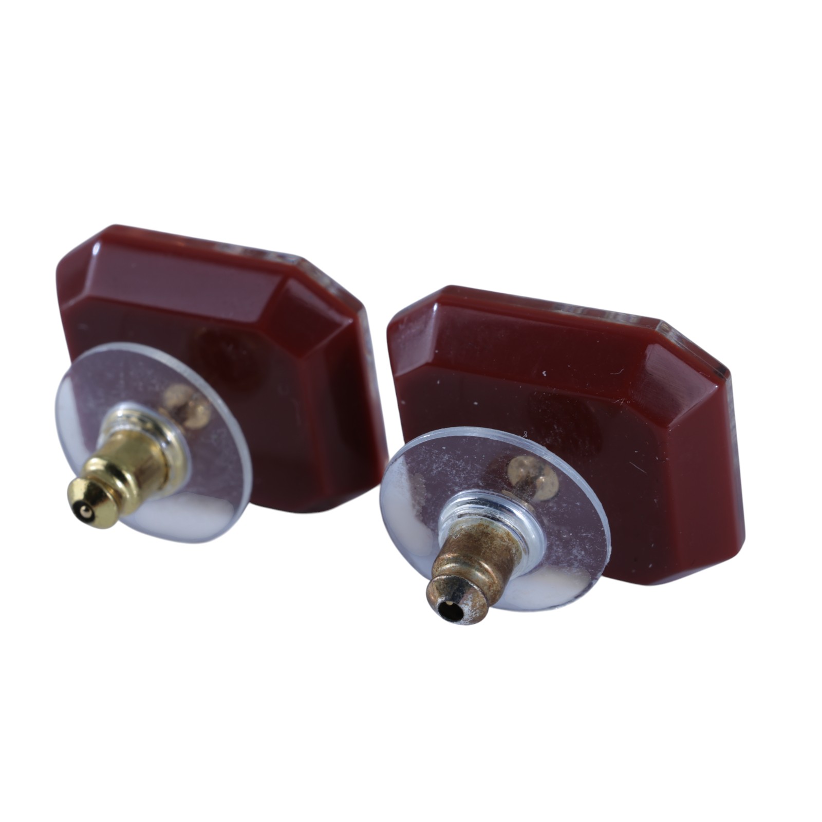 香奈兒 CHANEL CC LOGO 耳環 耳釘 B23/A 橘紅方塊雙C耳環 原廠盒子/內襯