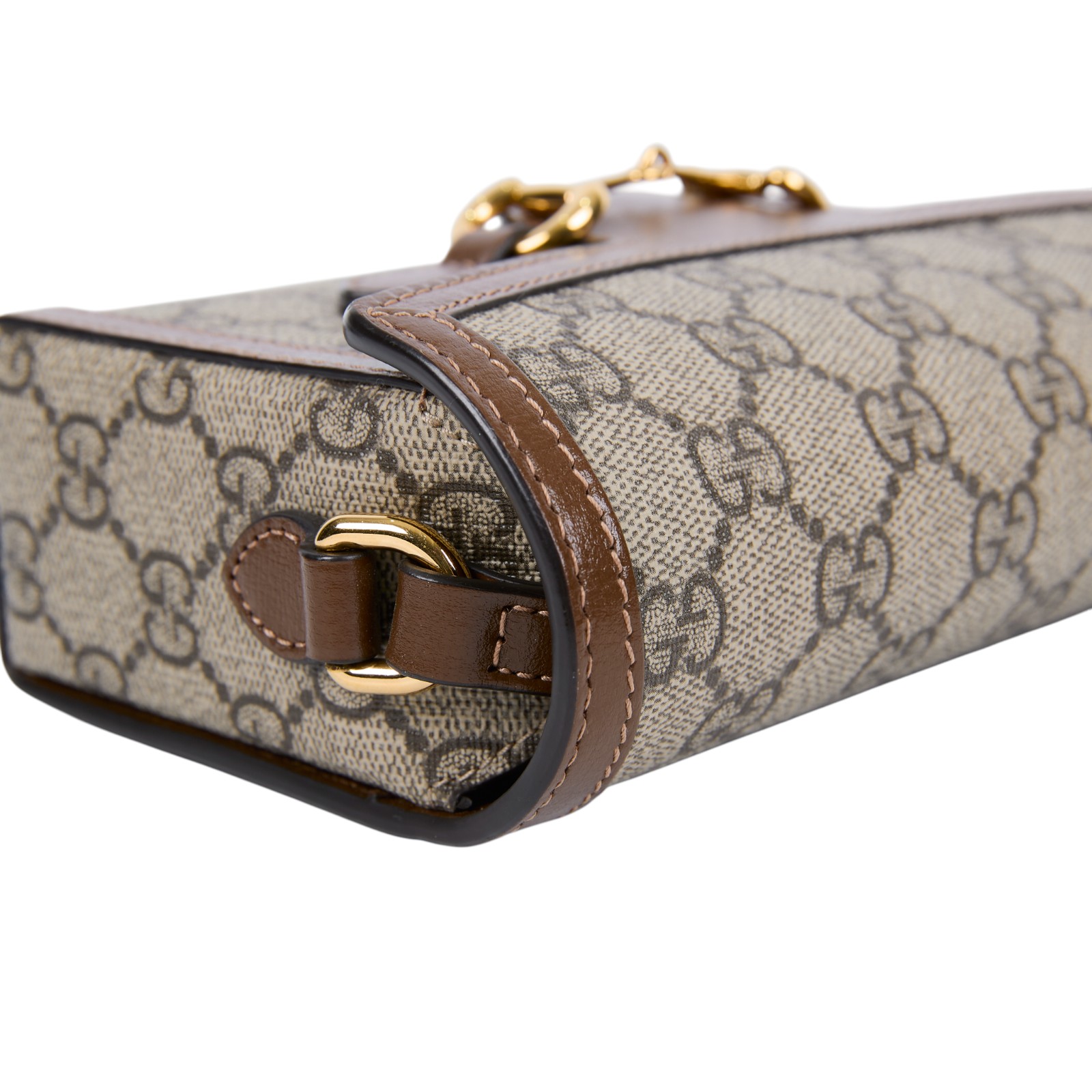 古馳 GUCCI Horsebit 1955 馬銜扣 迷你袋 斜背包 烏木色 699296 92TCG  原廠盒子/防塵袋/購買證明