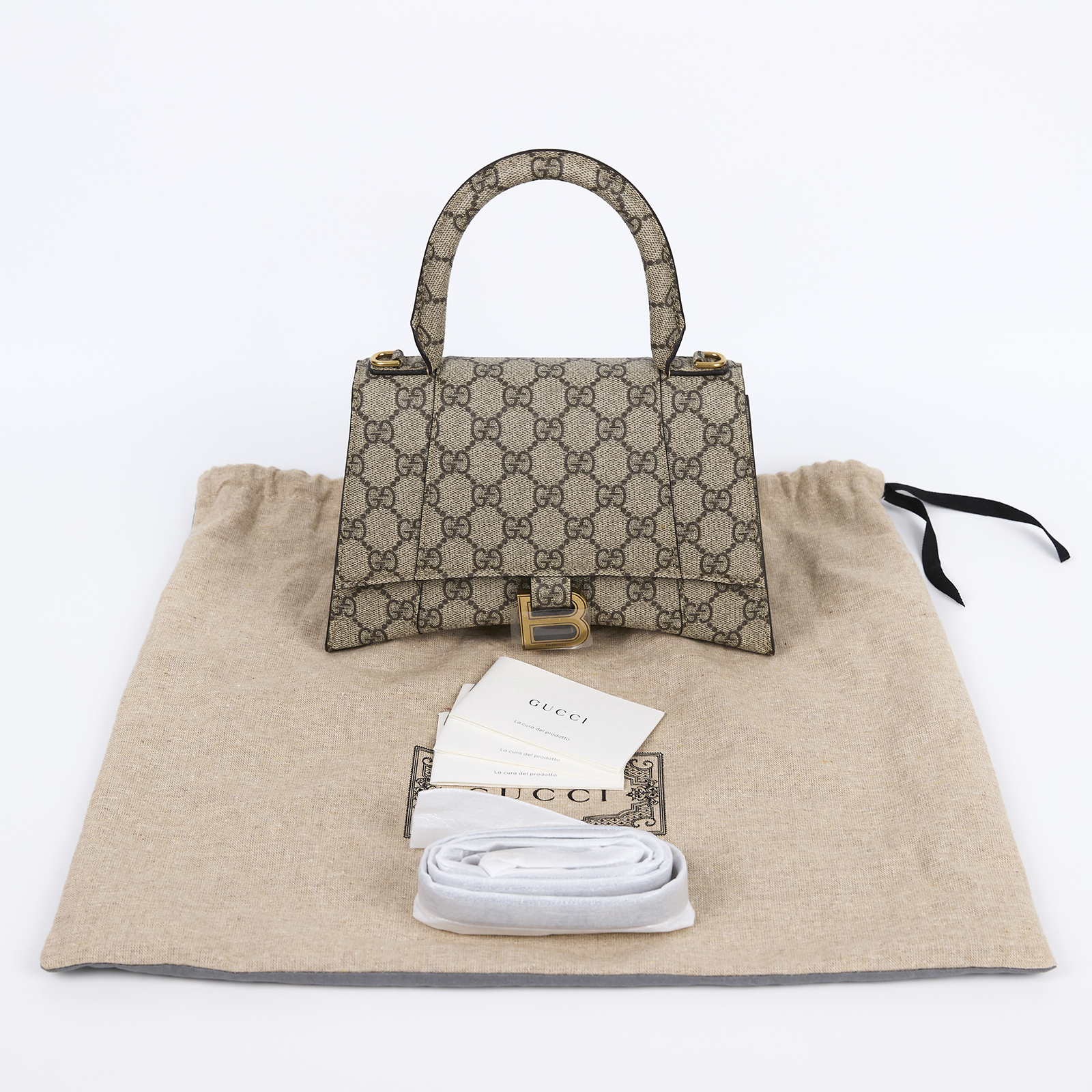 古馳 GUCCI Hacker Project BALENCIAGA  沙漏包 681697 KGD0T balenciaga聯名沙漏包 小款 防塵袋/背帶