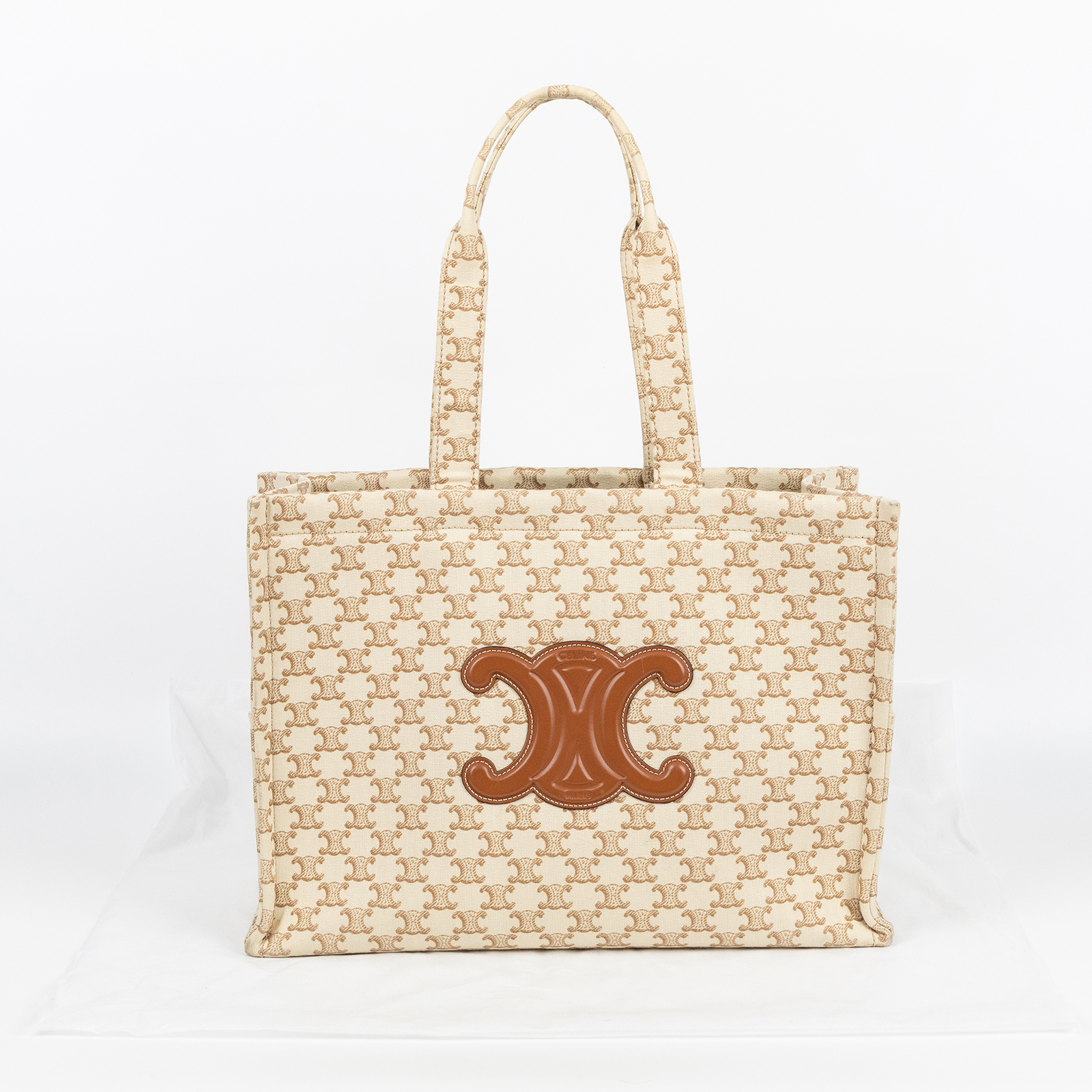 思琳 CELINE CABAS THAIS LARGE 托特包 196762DMI 帆布凱旋印花CABAS  LARGE TOTE 無附屬品