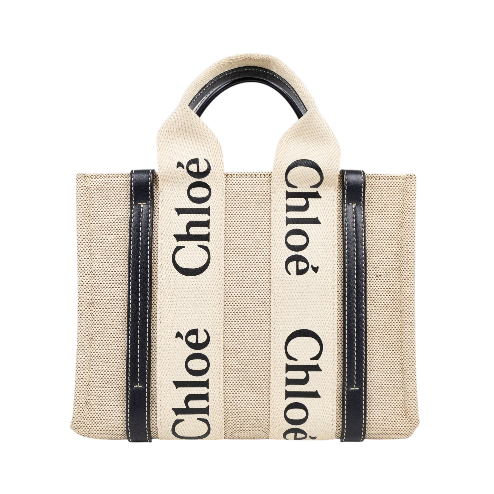 蔻依 CHLOE Woody Small 手提包 肩背包 托特包 CHL23UP873L10247 藍色帆布WOODY 防塵袋/保證卡