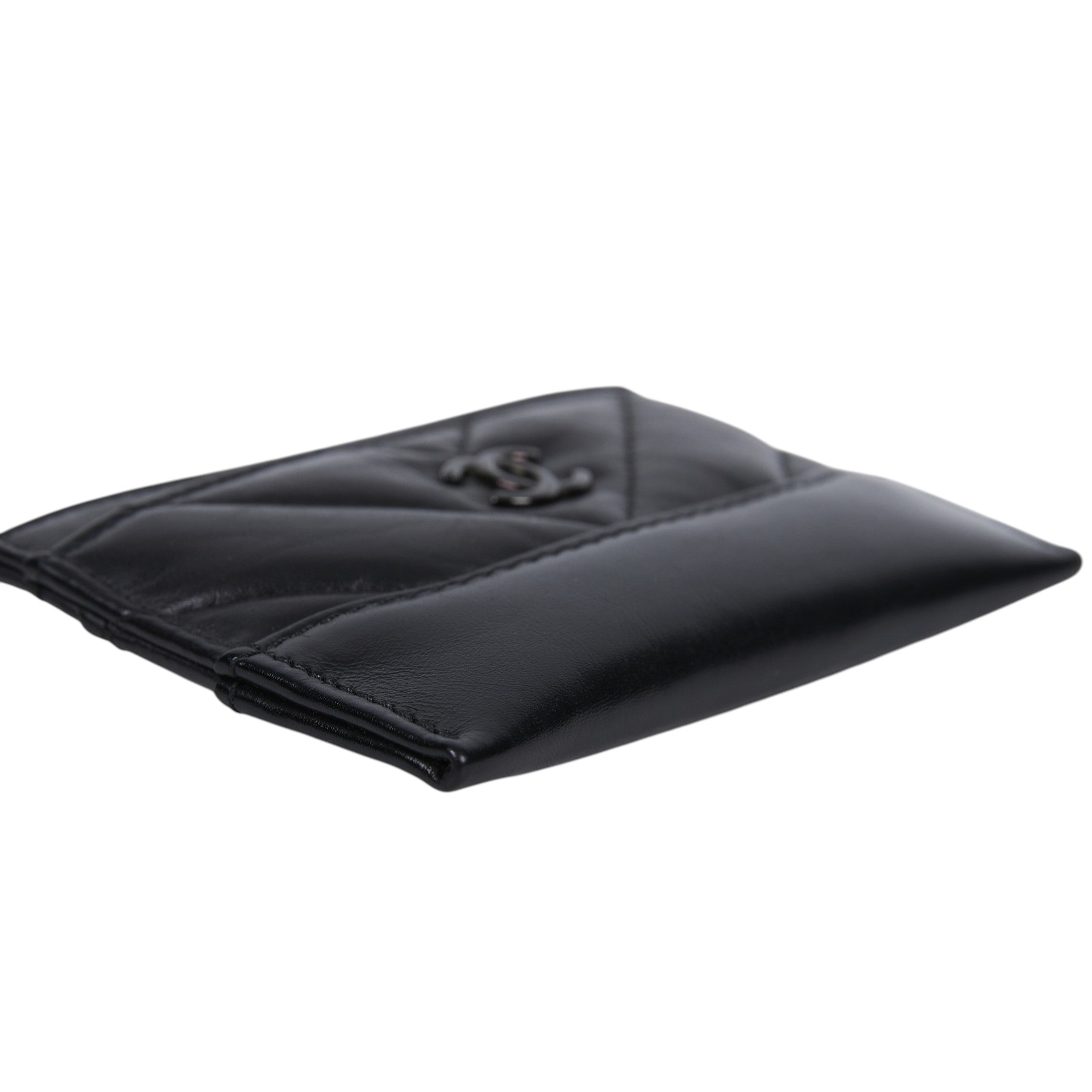 香奈兒 CHANEL 金釦 流浪卡夾 卡包 卡套 小皮件 A84386 28開 黑SO BLACK流浪卡夾 原廠盒子/防塵袋/保證卡/購買證明影本