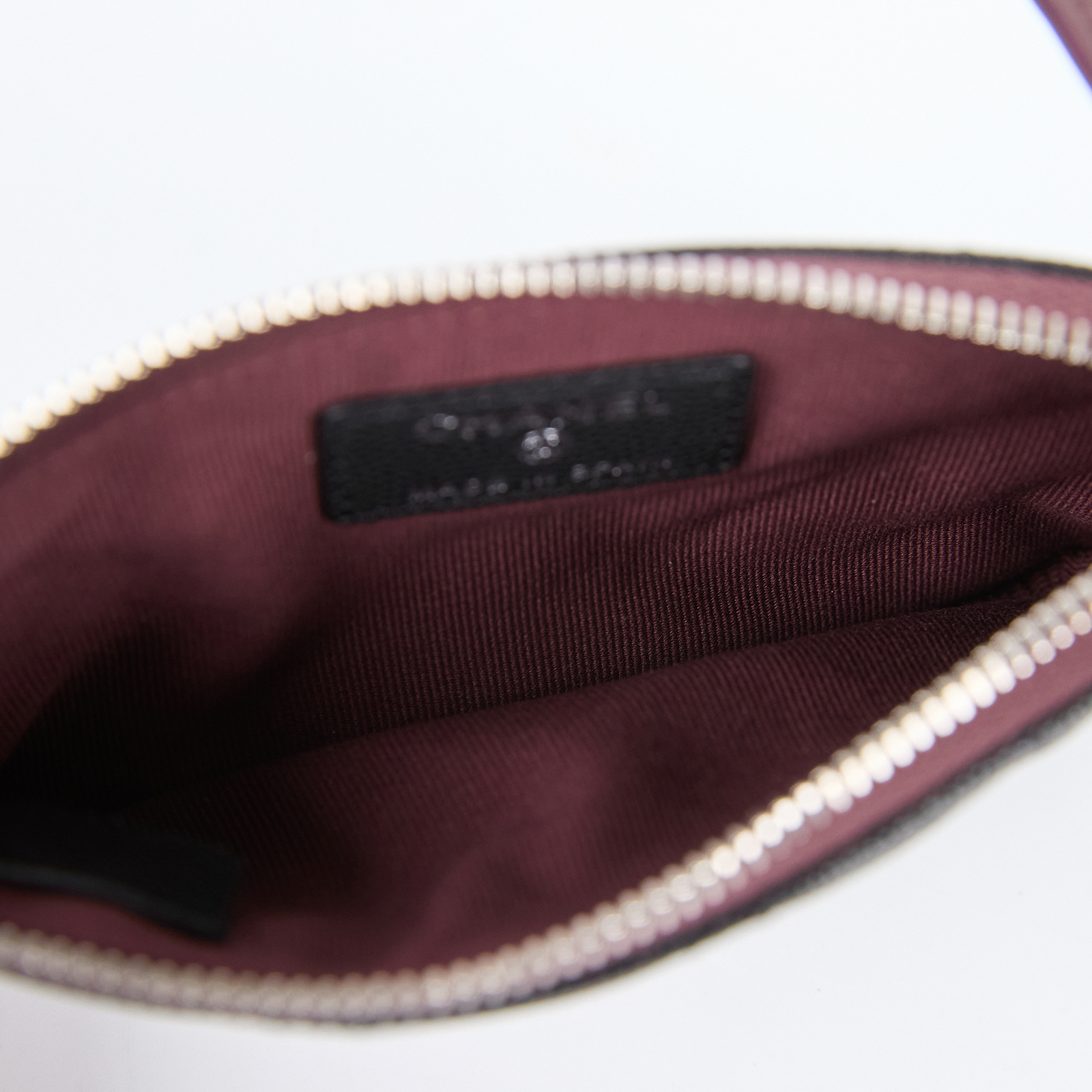 香奈兒 CHANEL 經典 拉鍊 隨身包 小型 AP4020 晶片款 黑銀荔枝一字拉錢包 原廠盒子/防塵袋/購買證明影本