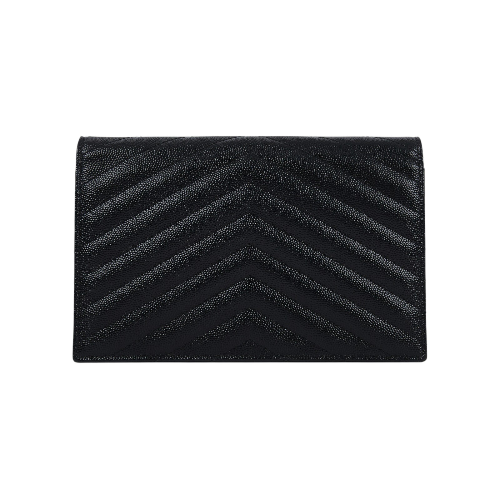 聖羅蘭 YSL SAINT LAURENT Cassandre 信封袋式 鏈條 錢包 742920BOW01 黑金魚子醬WOC 背帶