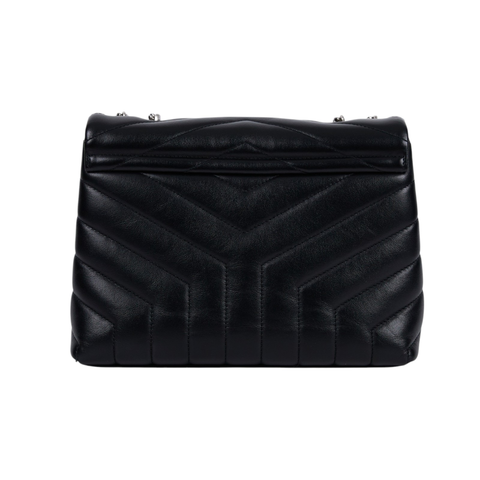 聖羅蘭 YSL SAINT LAURENT Loulou 絎縫 小牛皮 TOY 小型 手袋  肩背 斜背包 銀色五金 494699DV726  防塵袋