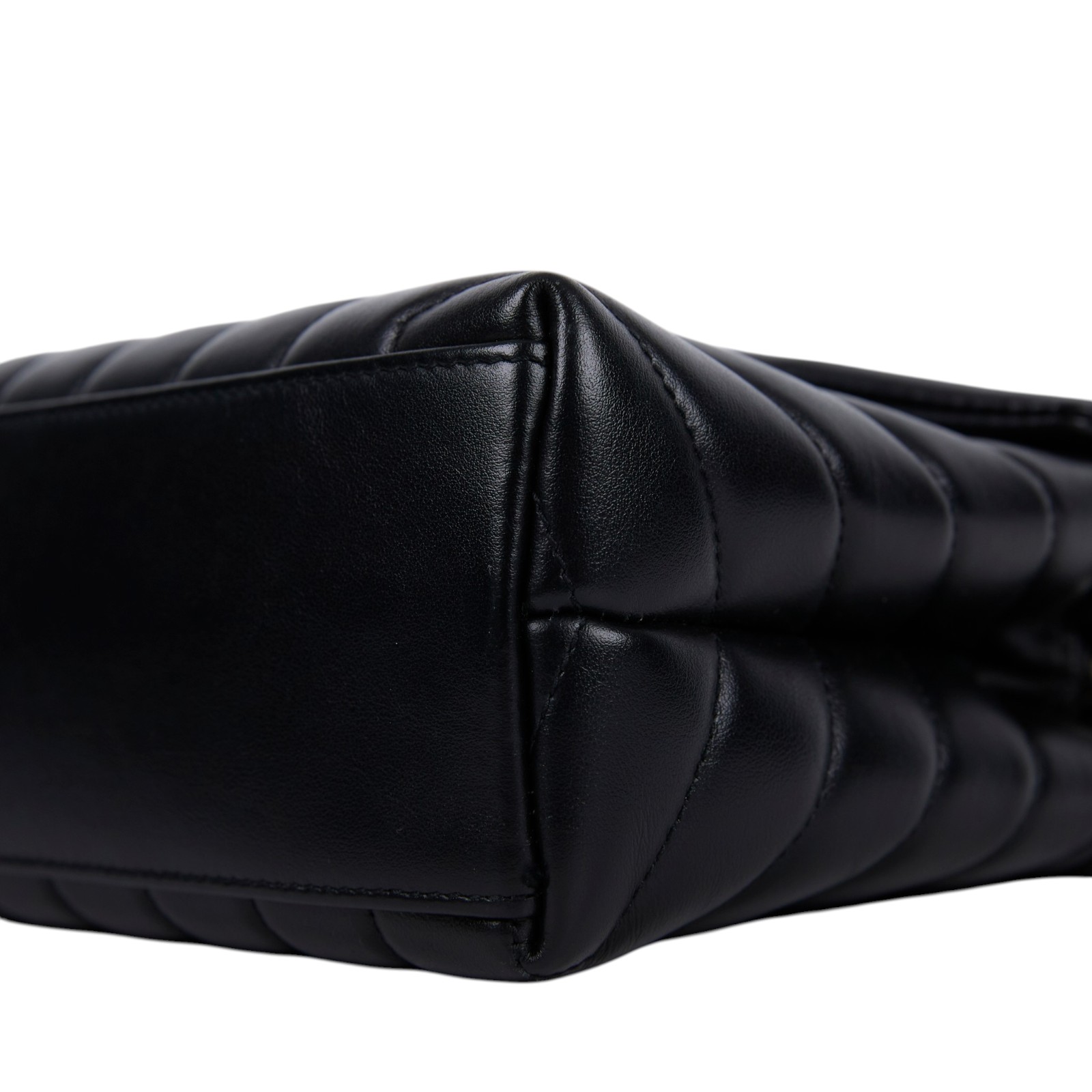 聖羅蘭 YSL SAINT LAURENT Loulou 絎縫 小牛皮 TOY 小型 手袋  肩背 斜背包 銀色五金 494699DV726  防塵袋