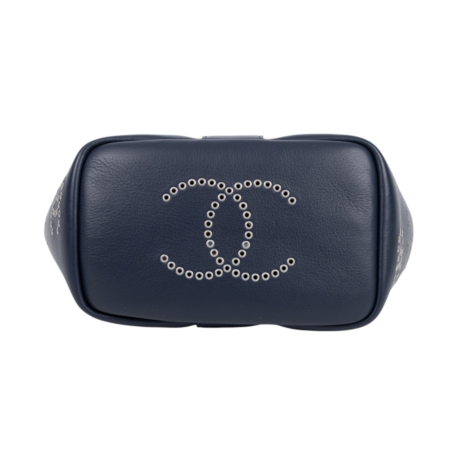 香奈兒 CHANEL 19P 水桶包 肩背包 手提包 AS0304 深藍洞洞菜籃包 無附屬品