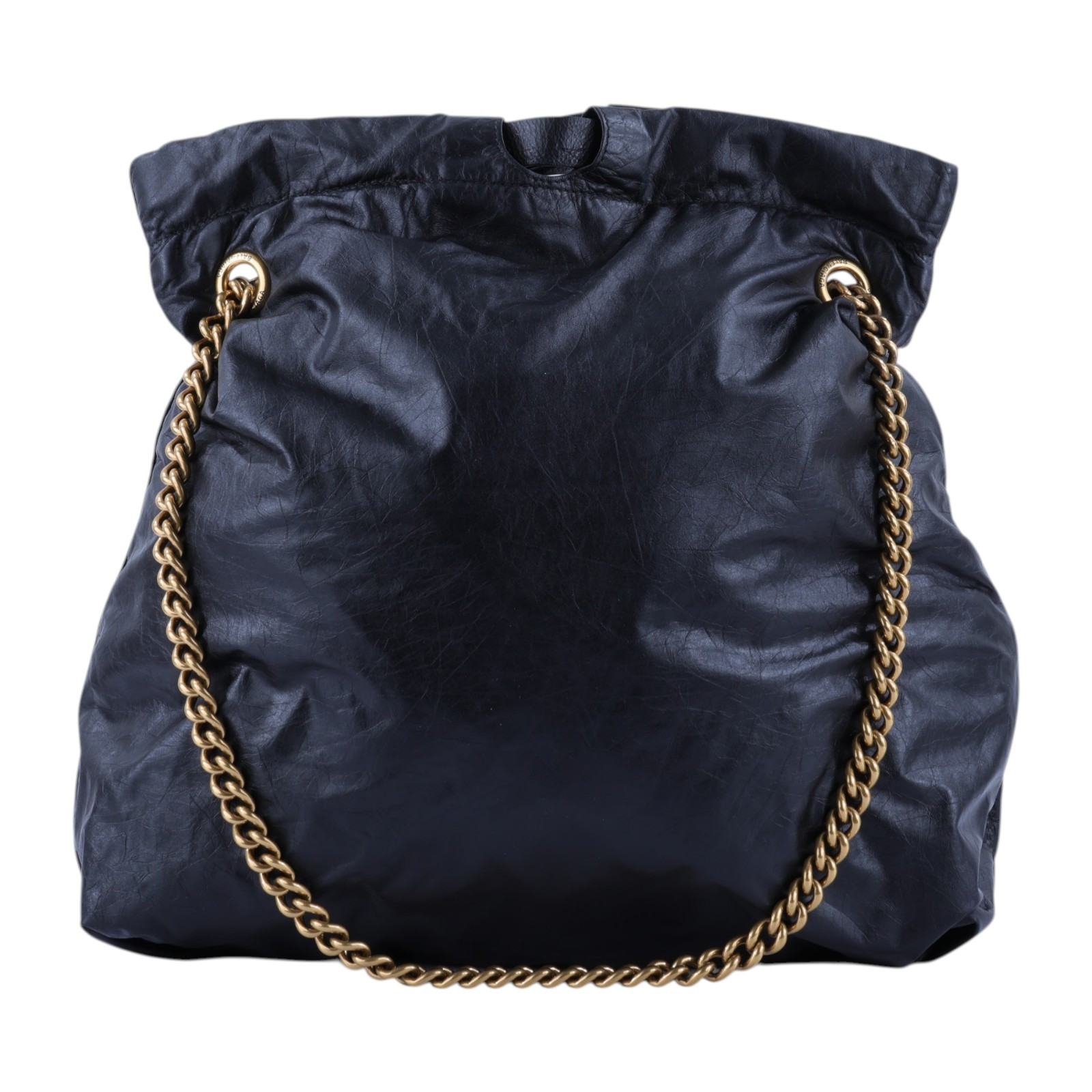 巴黎世家 BALENCIAGA Crush 束口購物包 中型 742941210IT 黑金CRUSH托特包 中號 無附屬品