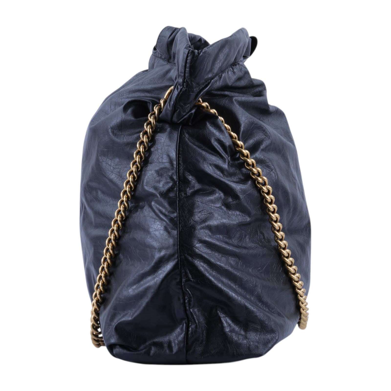 巴黎世家 BALENCIAGA Crush 束口購物包 中型 742941210IT 黑金CRUSH托特包 中號 無附屬品