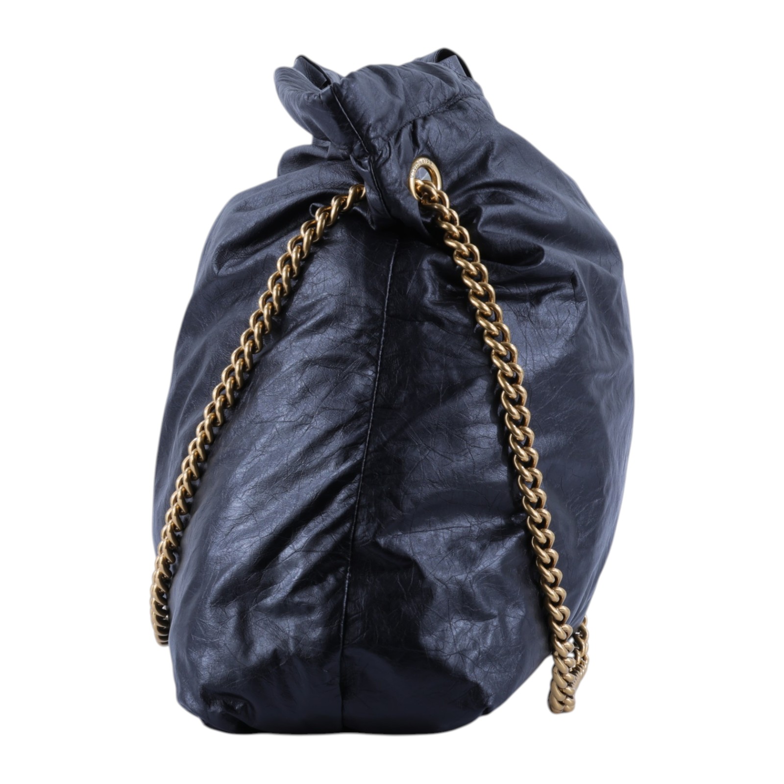 巴黎世家 BALENCIAGA Crush 束口購物包 中型 742941210IT 黑金CRUSH托特包 中號 無附屬品