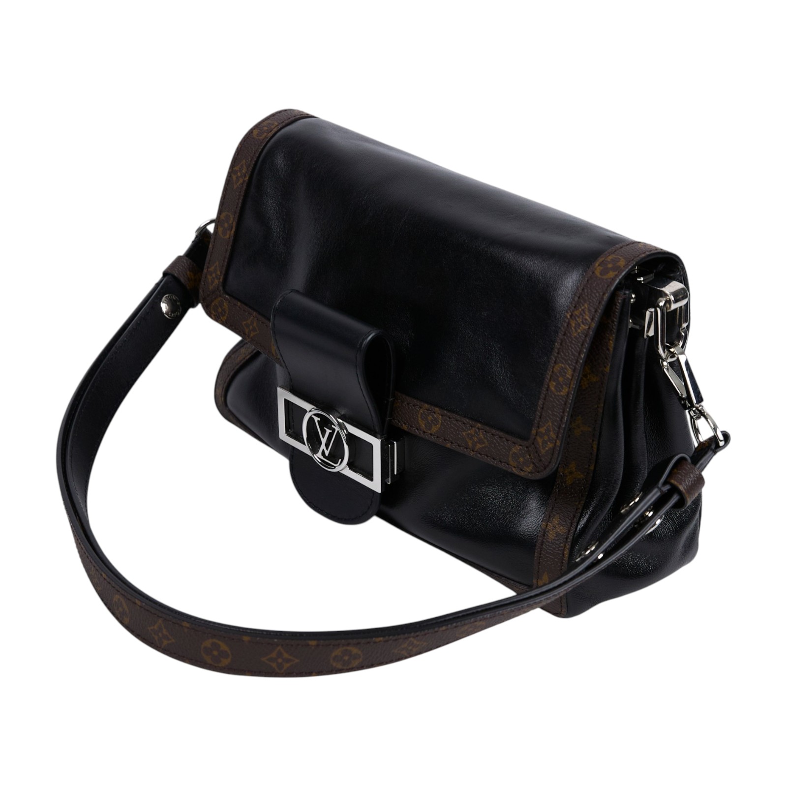 路易威登 LOUIS VUITTON Dauphine Soft MM 肩背包 斜背包 M13450 晶片款  背帶(缺銀鍊)