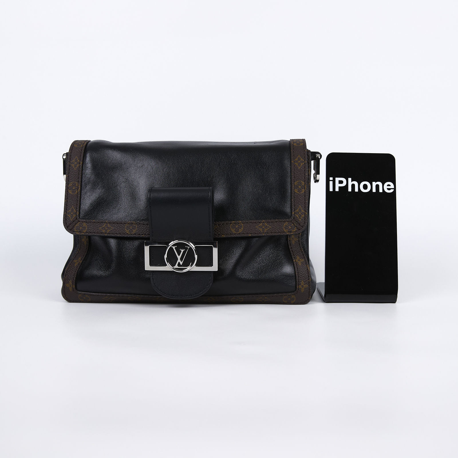 路易威登 LOUIS VUITTON Dauphine Soft MM 肩背包 斜背包 M13450 晶片款  背帶(缺銀鍊)