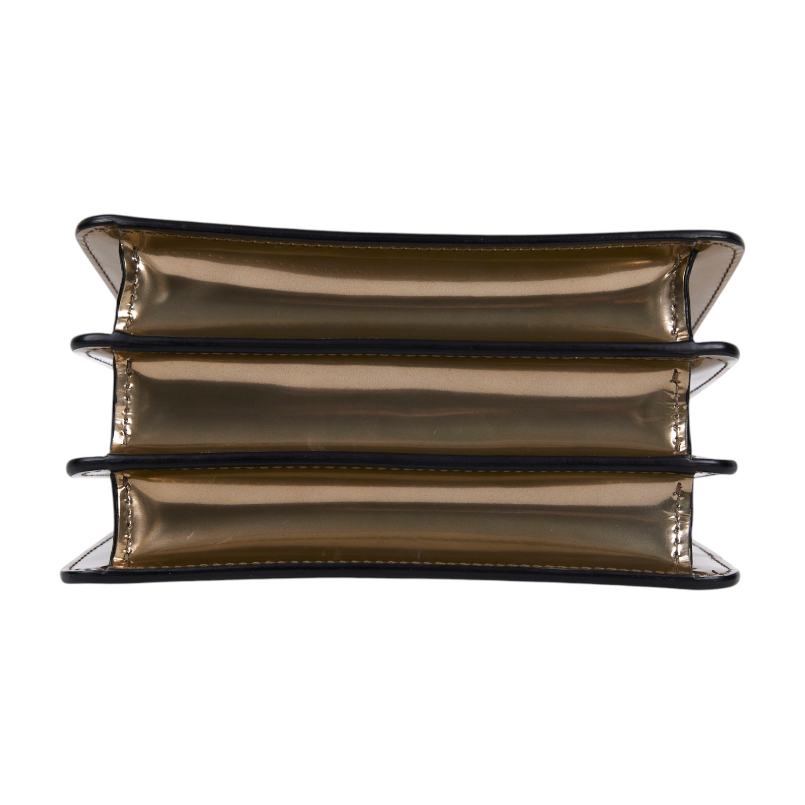 寶格麗 BVLGARI Serpenti Forever 口蓋包 284802 金屬色風琴兩用包 背帶/鏡子/雨衣