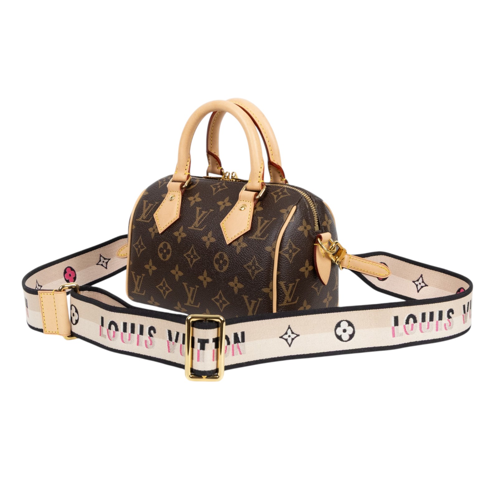 路易威登 LOUIS VUITTON Speedy Bandoulière  20 原花 手提 斜背 波士頓包 黑色 M46234 晶片款  無附屬品(缺鎖組)