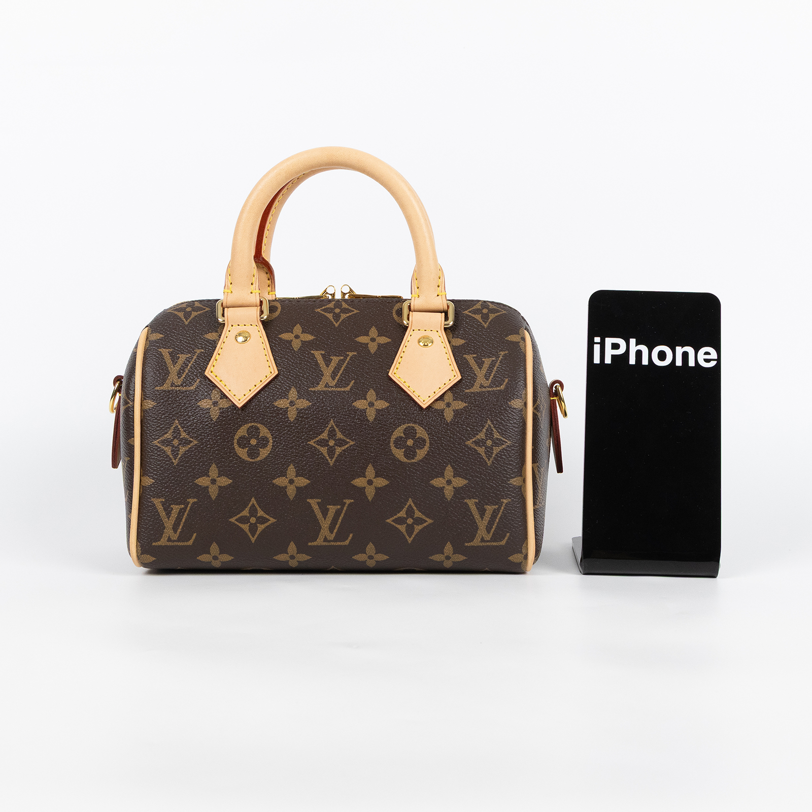 路易威登 LOUIS VUITTON Speedy Bandoulière  20 原花 手提 斜背 波士頓包 黑色 M46234 晶片款  無附屬品(缺鎖組)