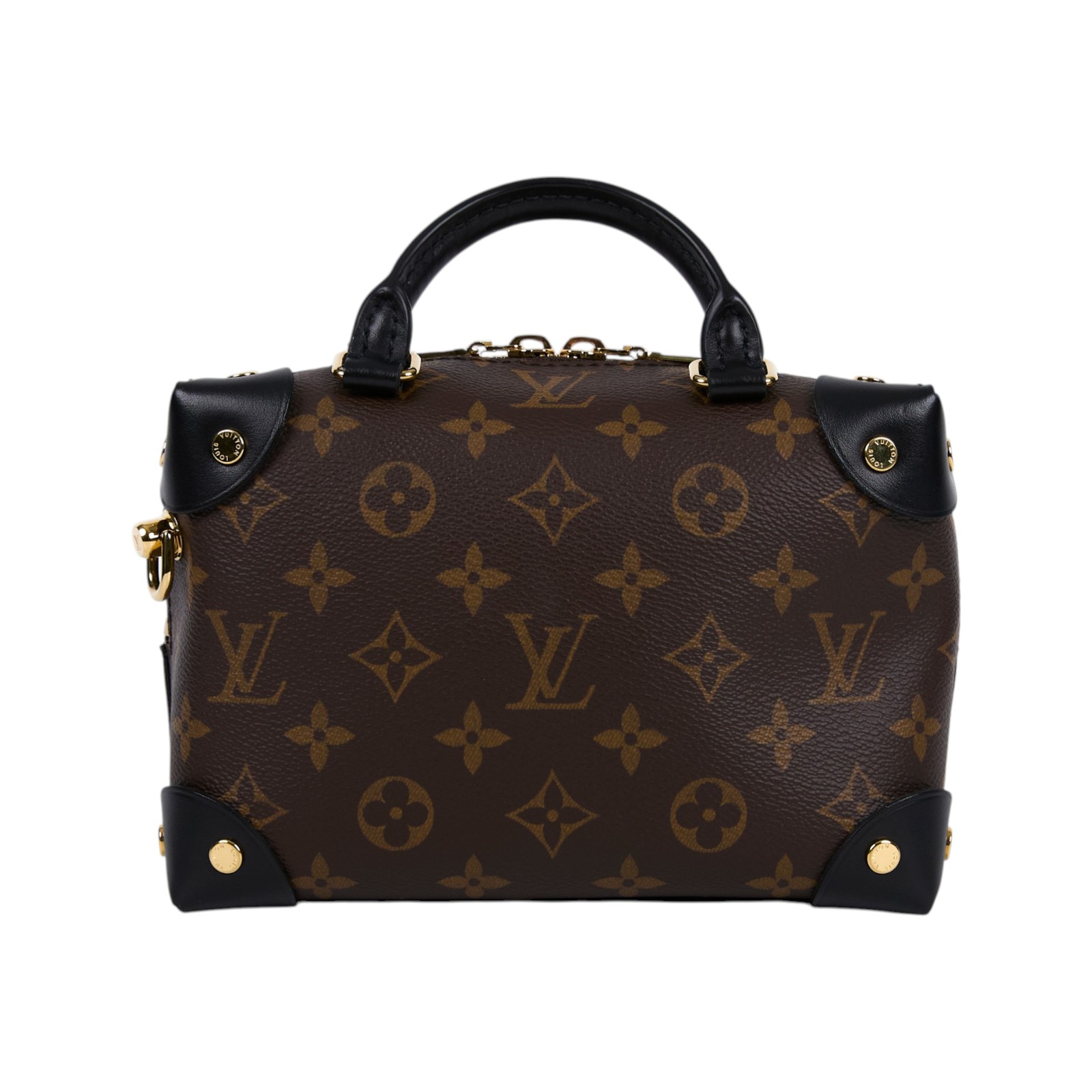 路易威登 LOUIS VUITTON Petite Malle Souple 經典帆布 拉鍊 手提 斜背包 M45571 晶片款  防塵袋