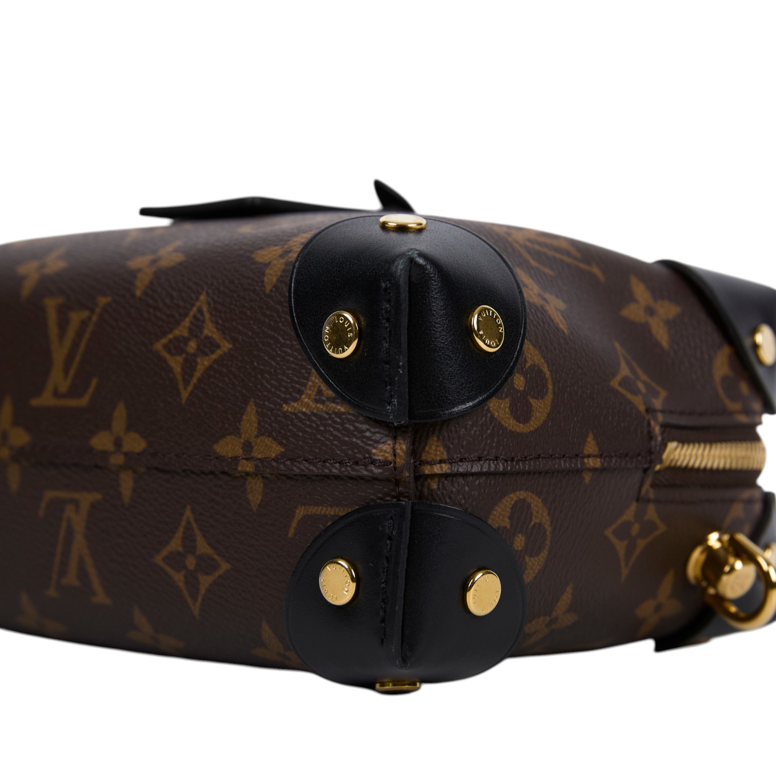 路易威登 LOUIS VUITTON Petite Malle Souple 經典帆布 拉鍊 手提 斜背包 M45571 晶片款  防塵袋