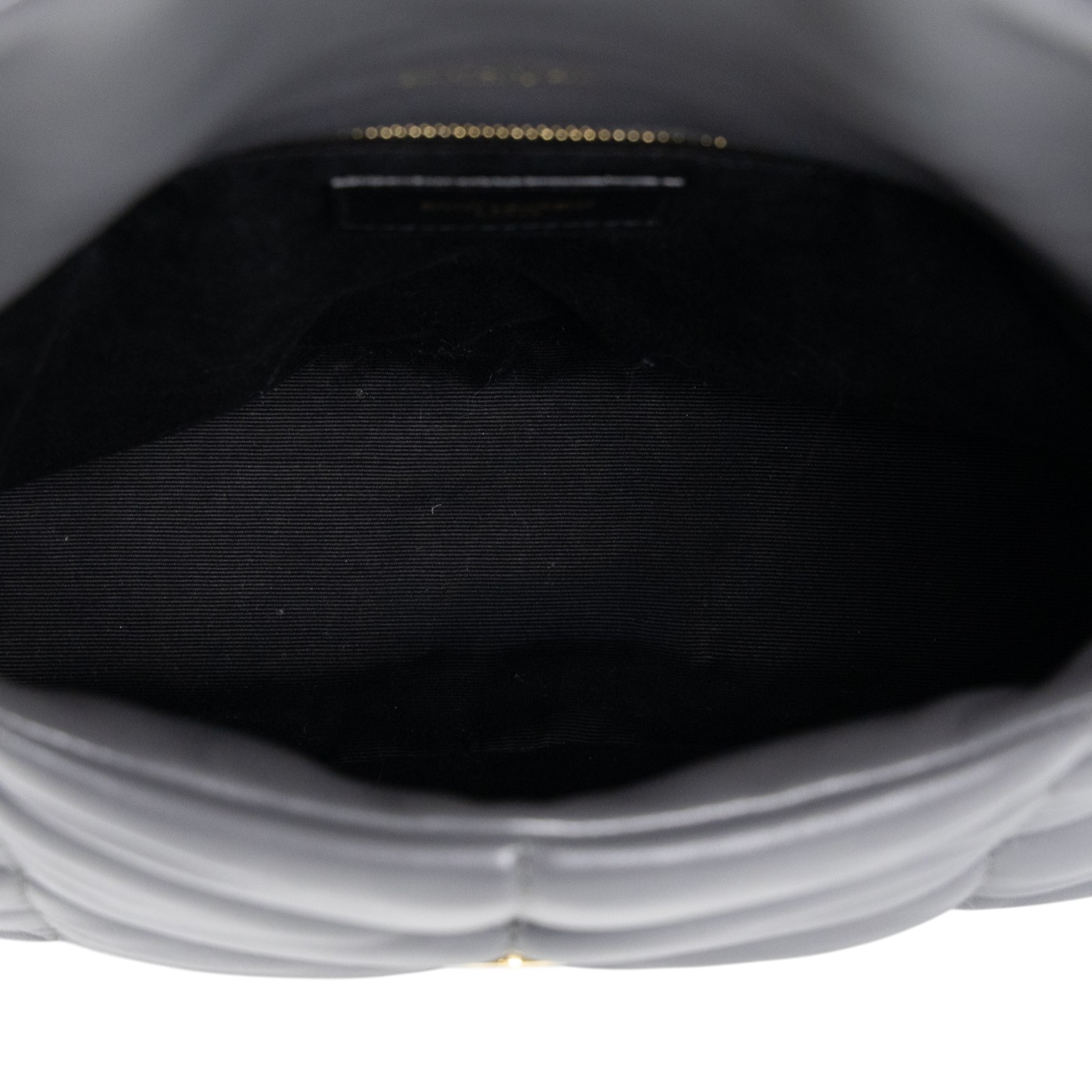 聖羅蘭 YSL SAINT LAURENT Puffer 絎縫納帕皮包 小型 5774761EL07 灰LOULOU PUFFER 無附屬品